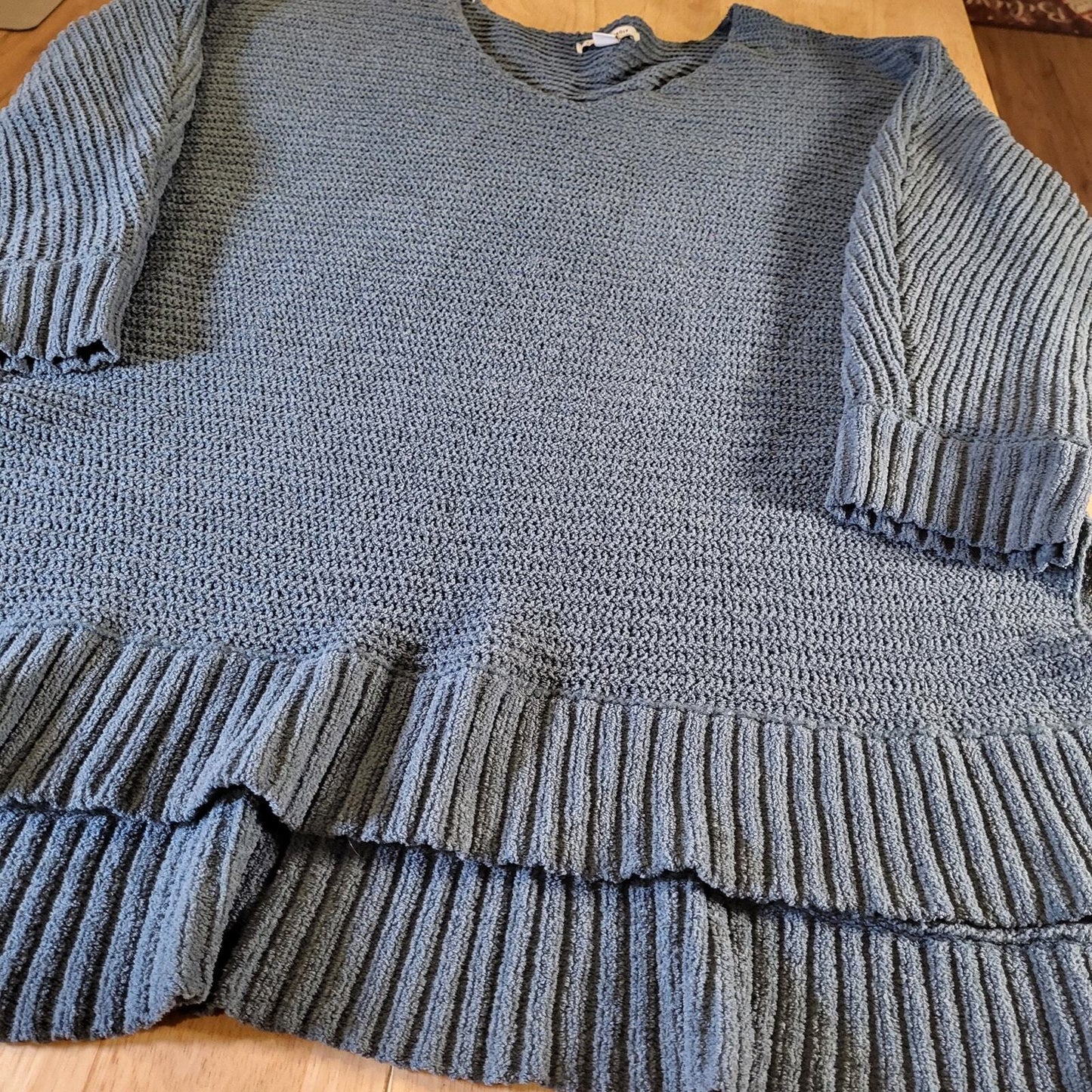 American Eagle Outfitters Turquoise Blue Chenille Oversized Sweater XS