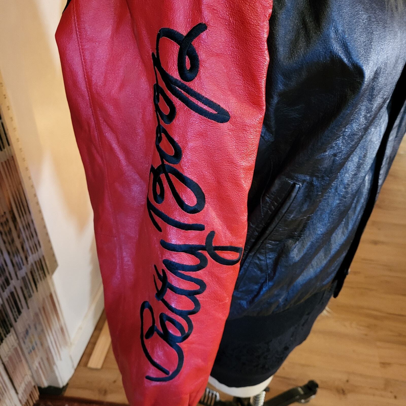Betty Boop American Toons Vintage Leather 90's Bomber Jacket XL