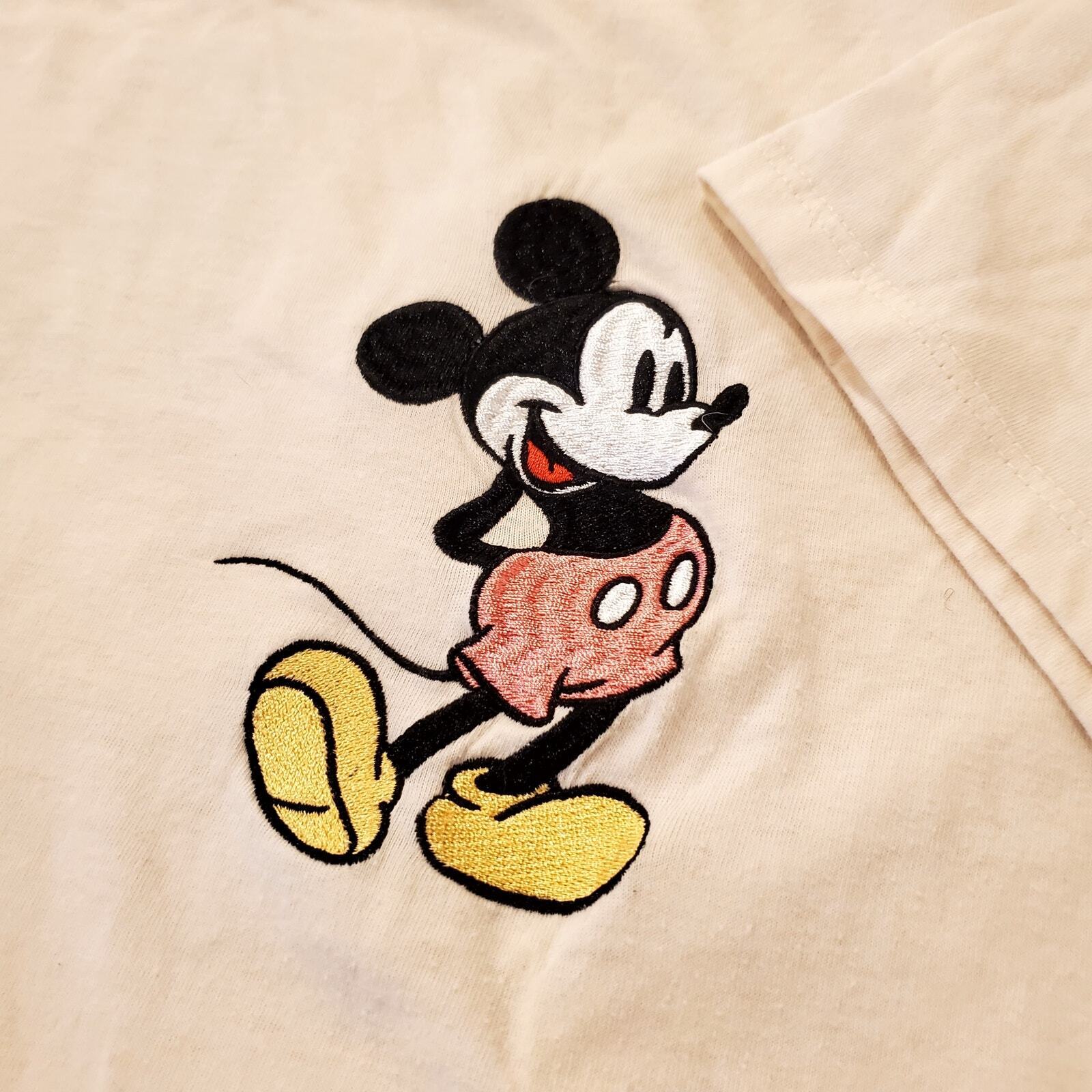 Disney Mickey Mouse Tee Cotton Blend L Keep Growing Keep Going