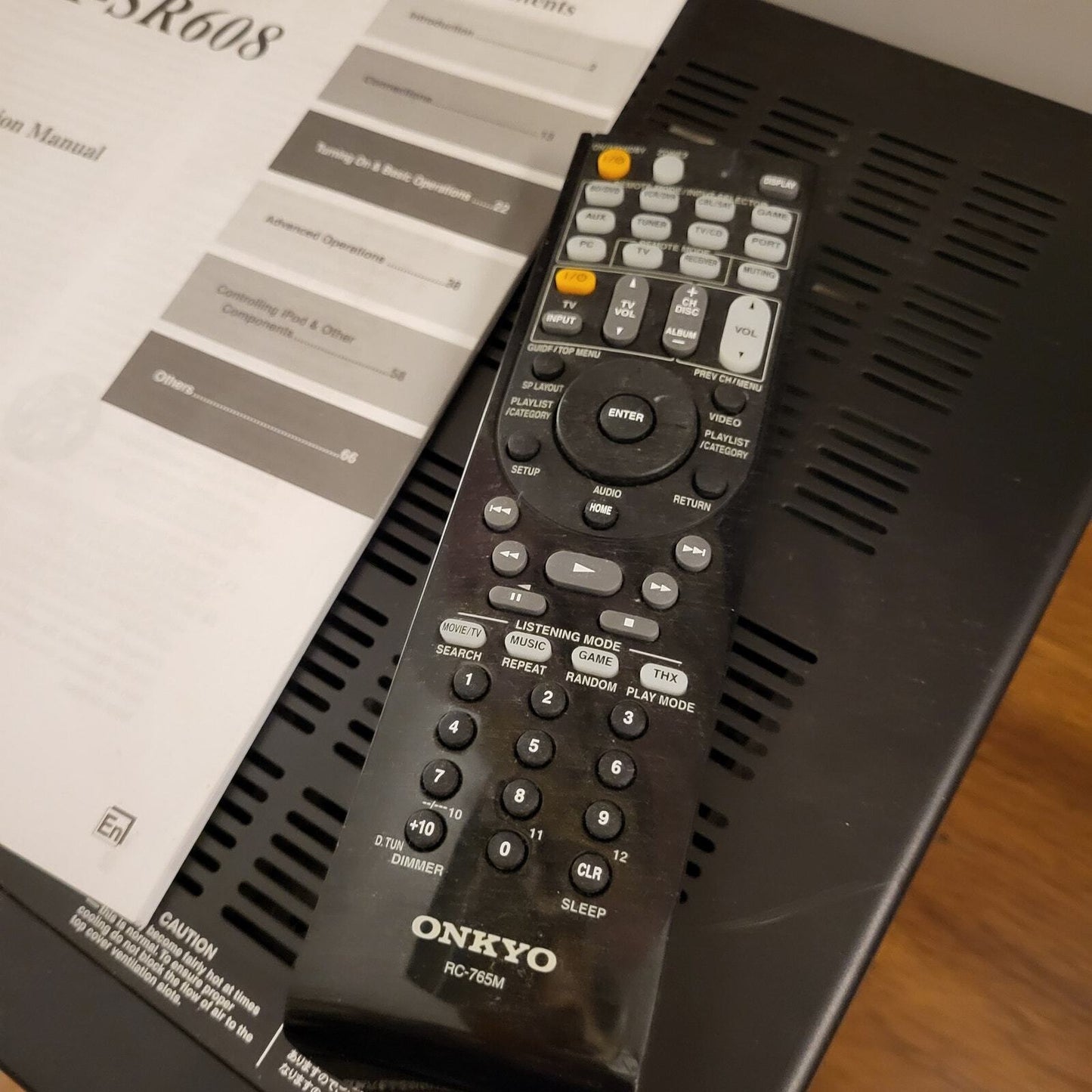 Onkyo TX-SR608 7.2 Channel 700-Watt Home Theater Receiver bundle  Remote Manual