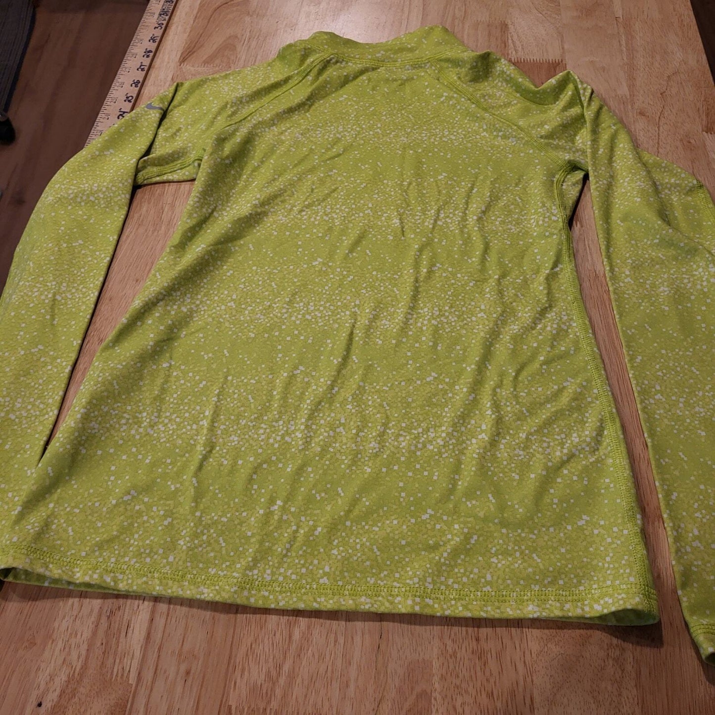 Nike Pro Dri-Fit Fitted Large Long Sleeve Green Mock Turtle Athletic Shirt Thumb