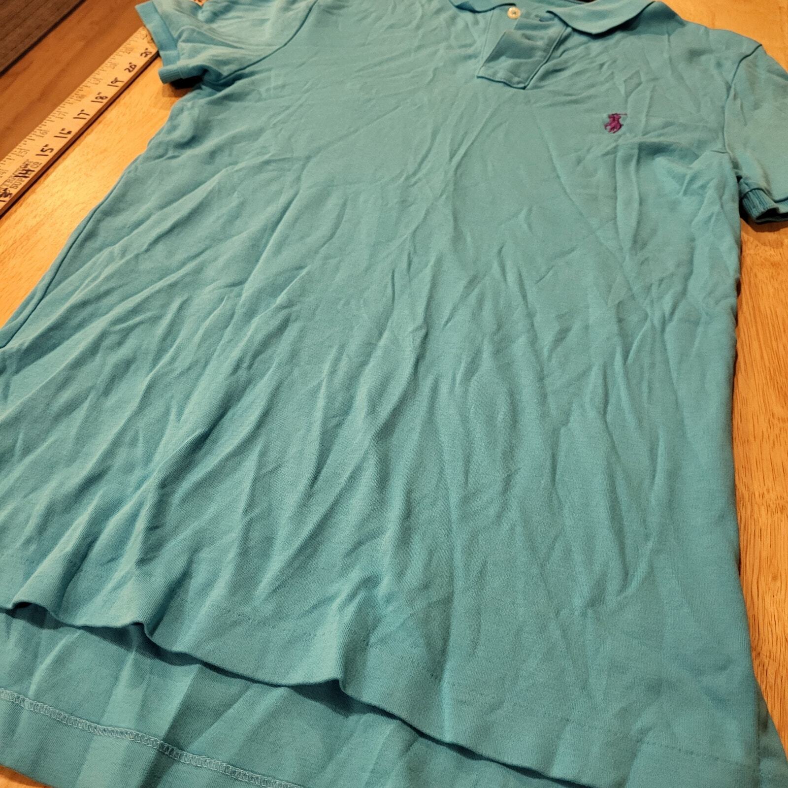 Polo Ralph Lauren Women's XS Blue Short Sleeve Polo 16" Pit to Pit