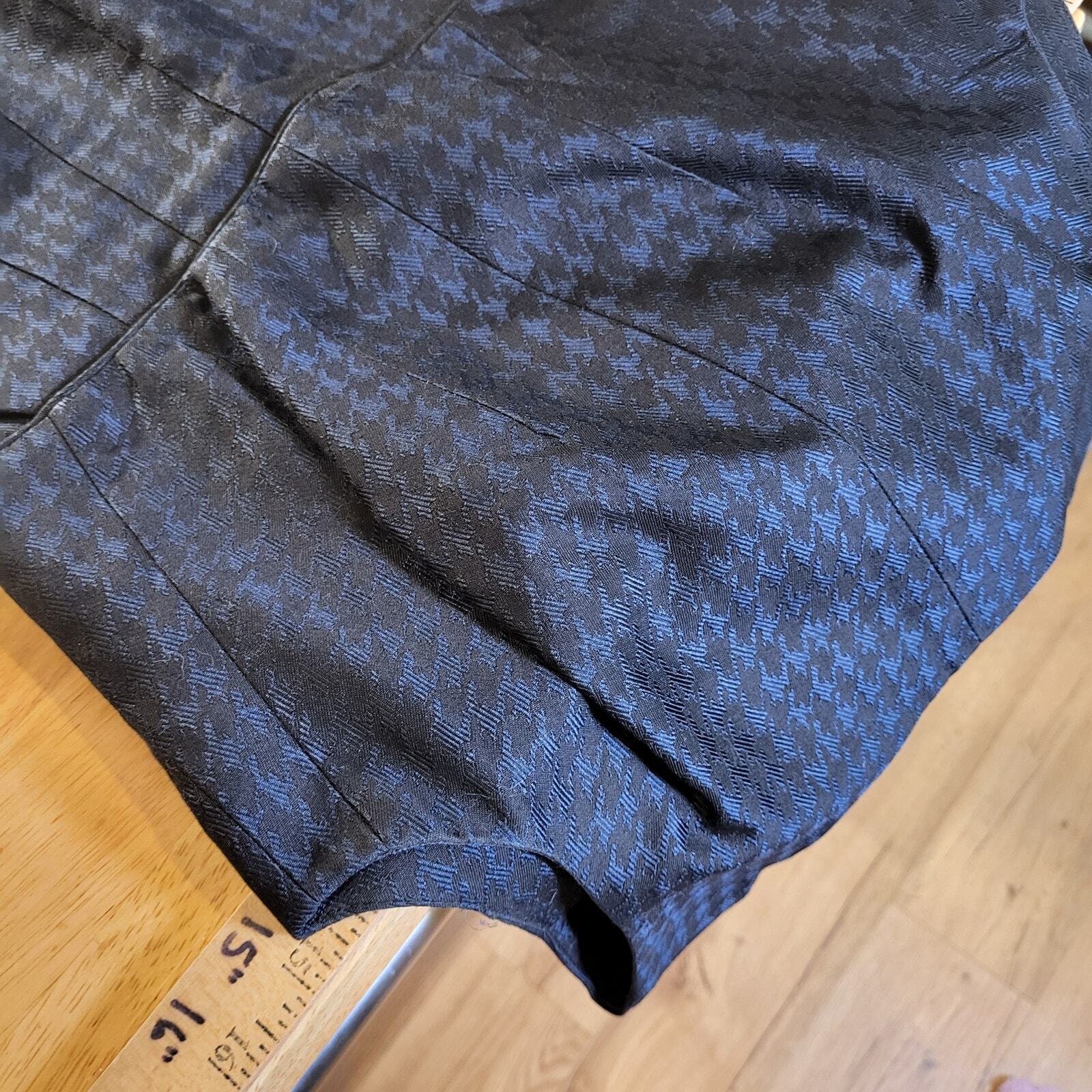 Banana Republic Houndstooth Wool Sleeveless Pencil Dress Size 0 15" P2P 26" W