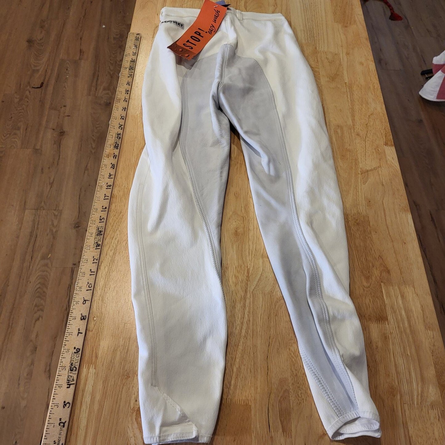 NWT Kentucky White Riding Pants Leather 26"waist 26" inseam
