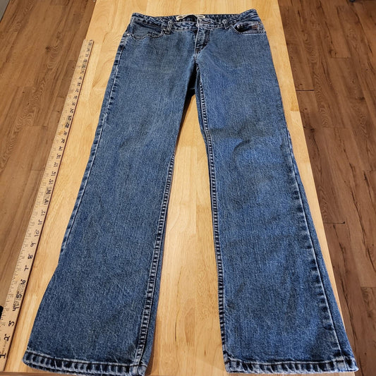 Harley Davidson Size 8 Boot Cut Medium Wash & Weight Denim Jeans 