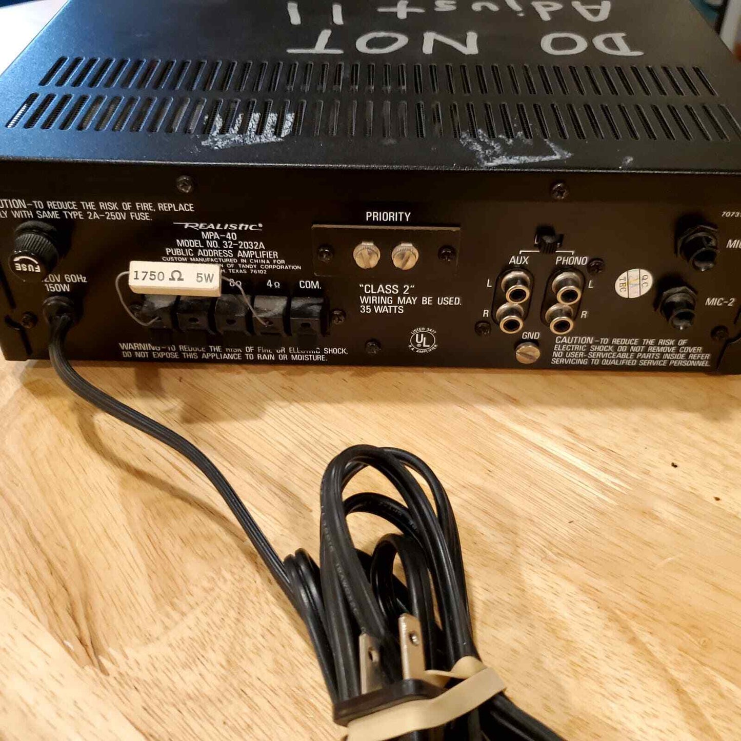 Realistic Mpa 40 35 watt PA Amplifier 