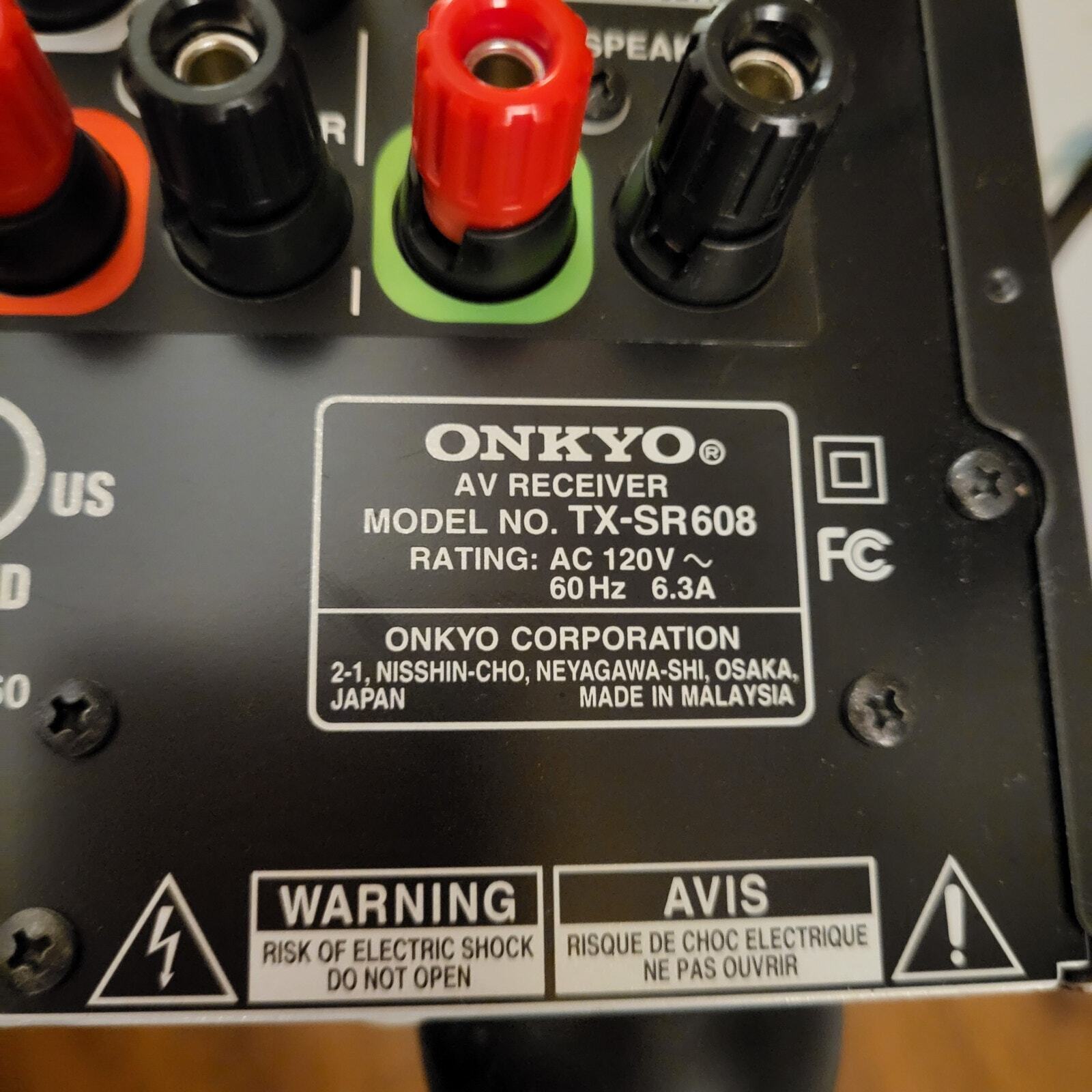 Onkyo TX-SR608 7.2 Channel 700-Watt Home Theater Receiver bundle  Remote Manual