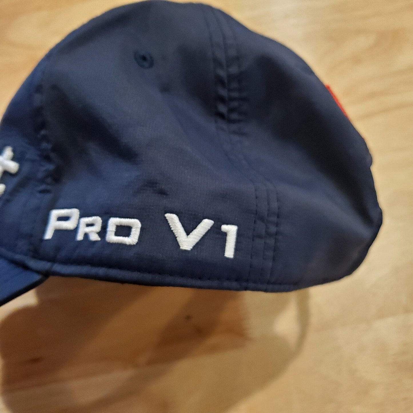 Navy Blue White Embroidered Footjoy Titleist Hat Pro  V1 Adjustable Cotton Hat