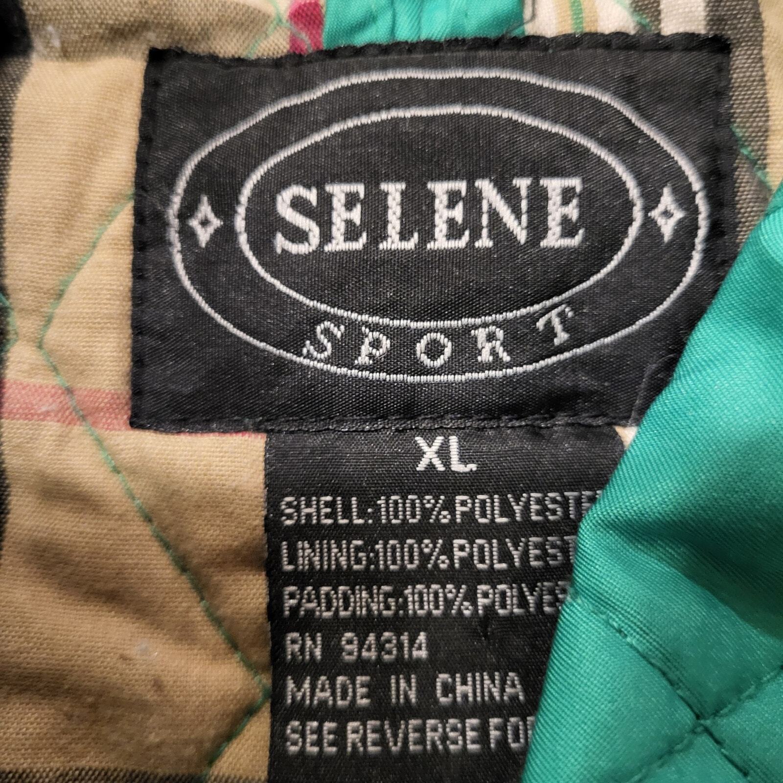 Selena Sport Green Quilted Jacket Plaid Tartin Lined Pockets XL