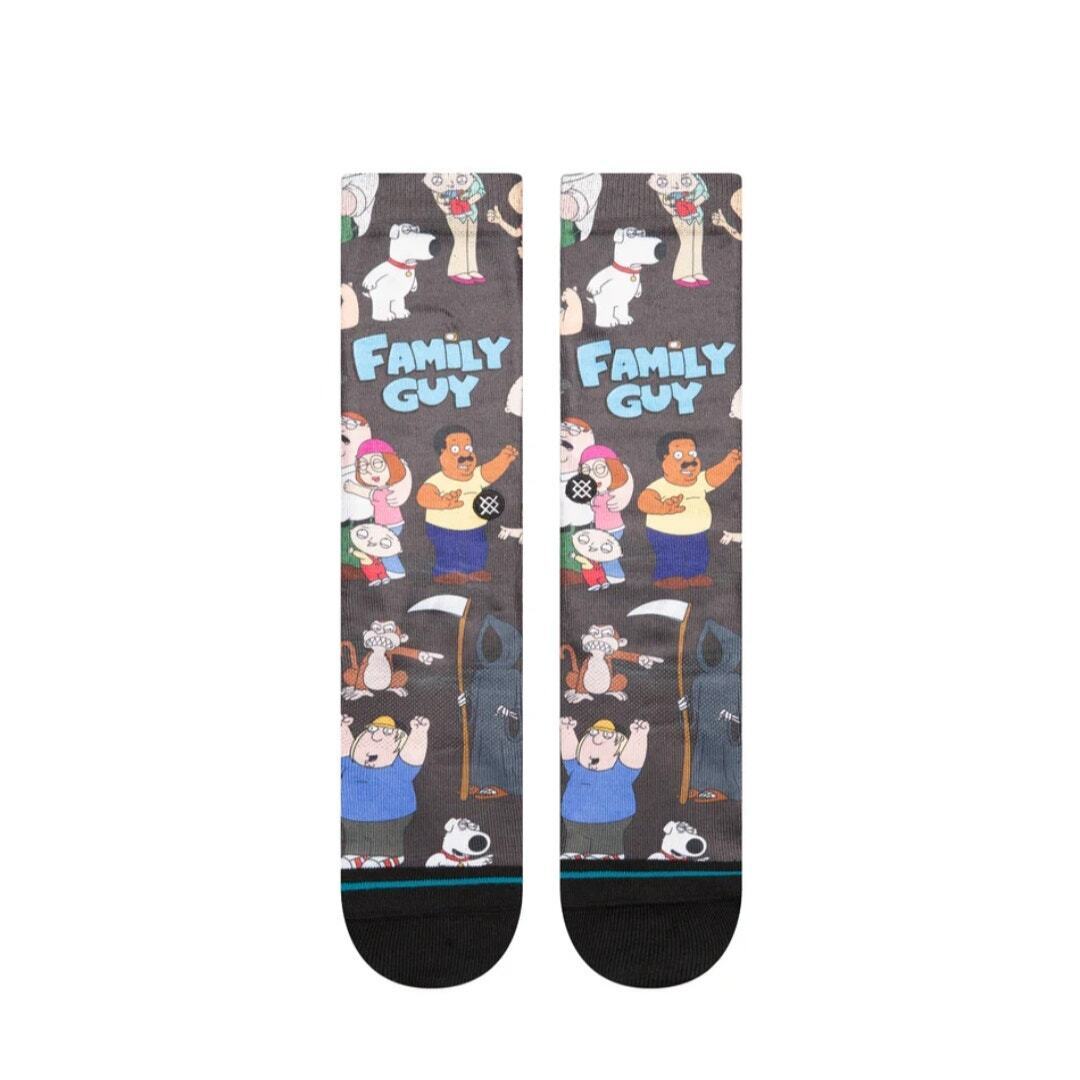 NWT Stance Family Guy Socks Black Background Large Cotton Blend Crew