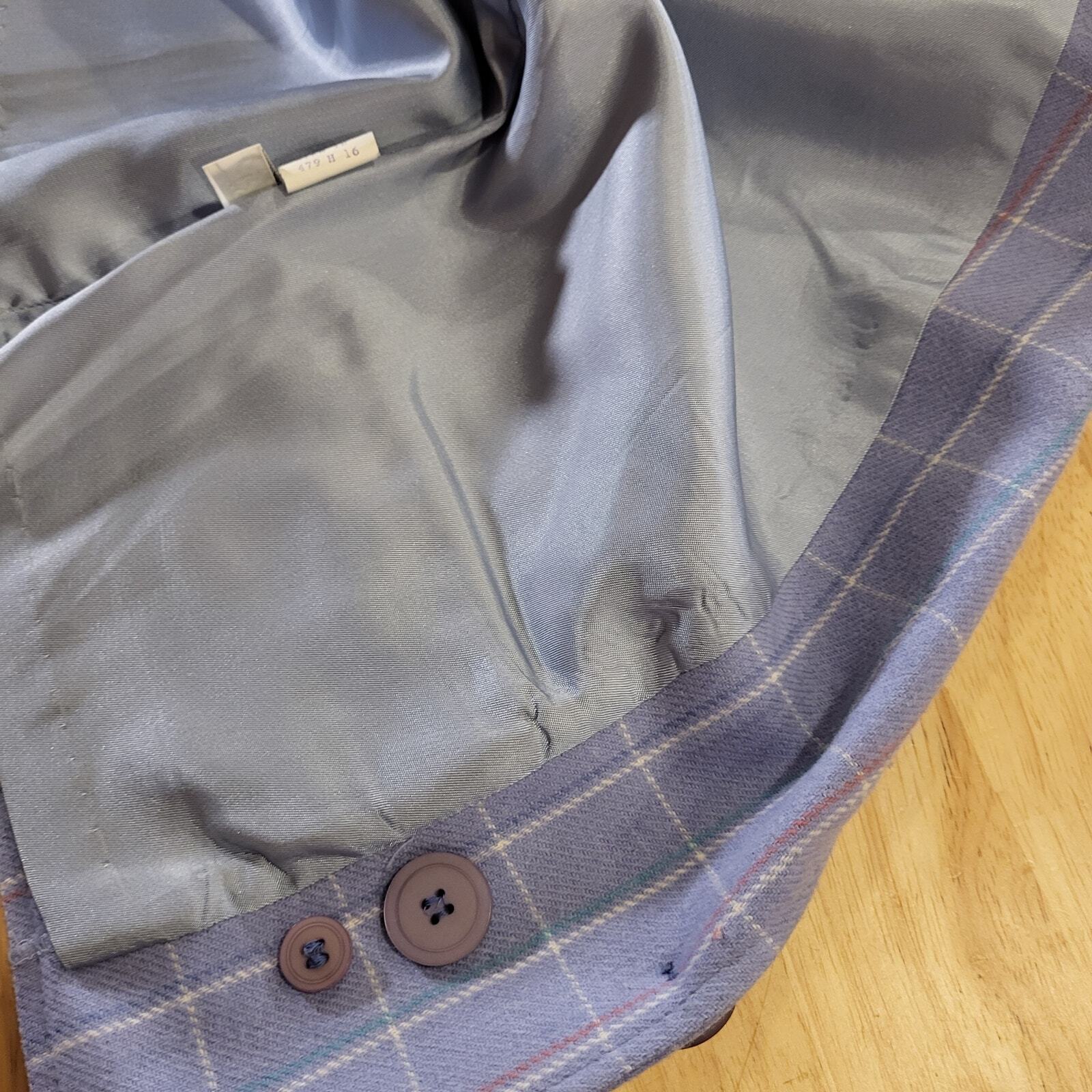 Miss Pendleton Lavender Purple Made is U.S.A. Wool Plaid Coat Sz 12 