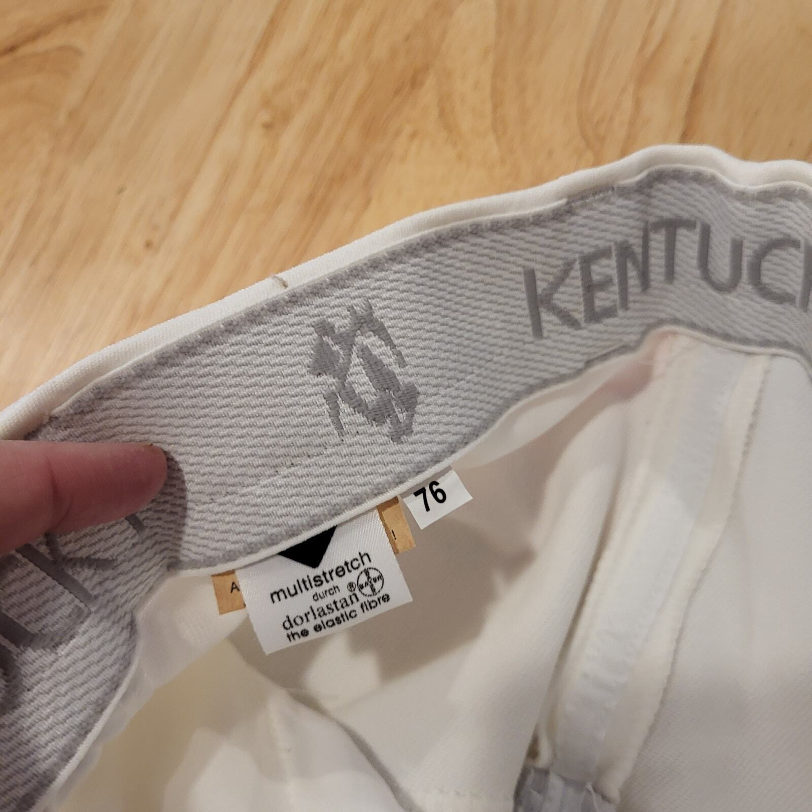NWT Kentucky White Riding Pants Leather 26"waist 26" inseam