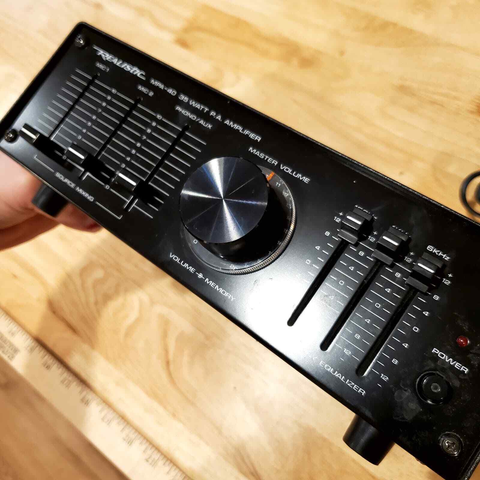 Realistic Mpa 40 35 watt PA Amplifier 