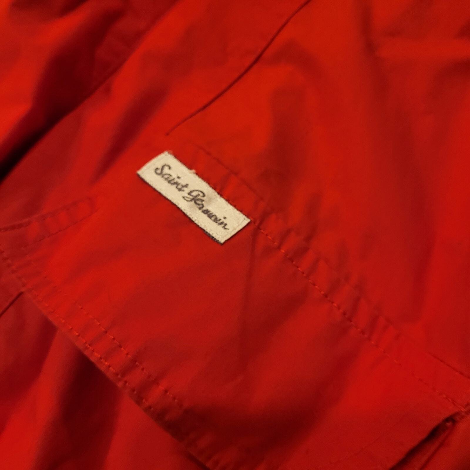 Vintage Red Saint Germain Paris Jumpsuit Elastic Waist Zip 28"-38" Waist