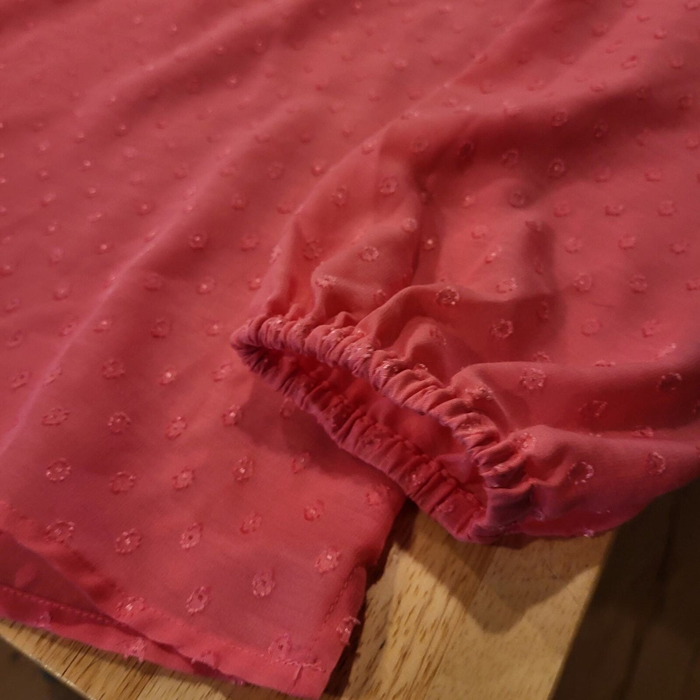 Lilly Pulitzer Pink Ruffle Button Collar Puff Sleeve Polka Dot Blouse S