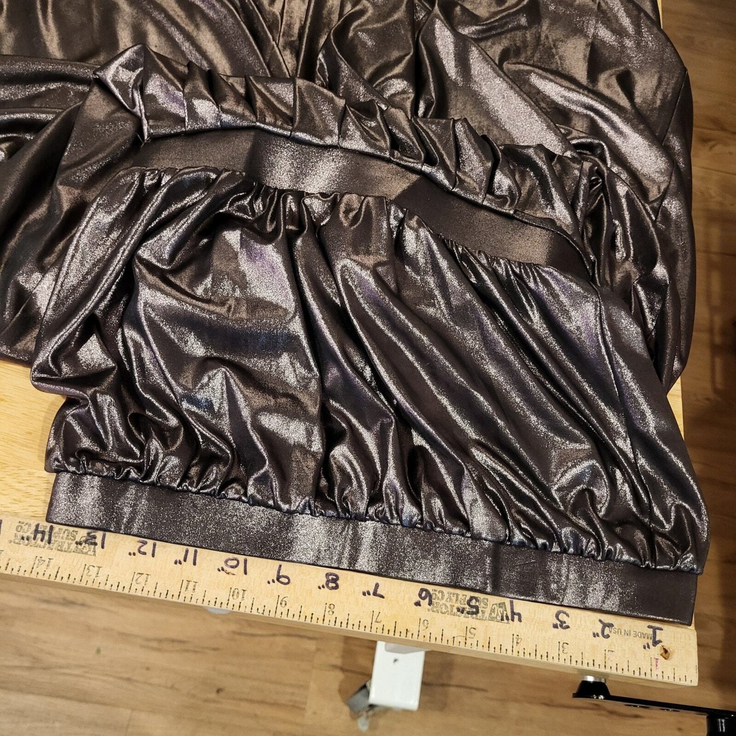 Urban Outfitters Hollywood Metallic Jumpsuit Tube Top Wide Leg SP 28" Bust 