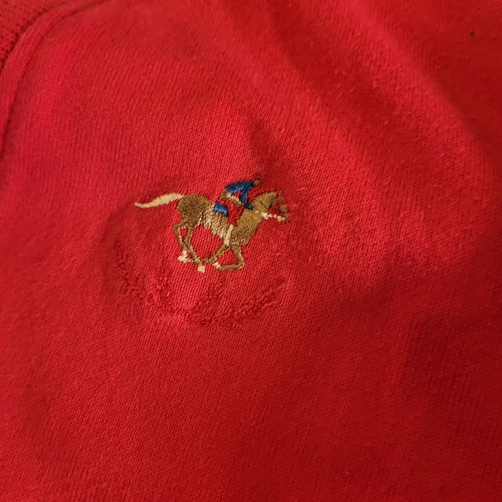 Vintage Nanso Soft Choice Red Cardigan Sweatshirt knit preppy Equestrian mod