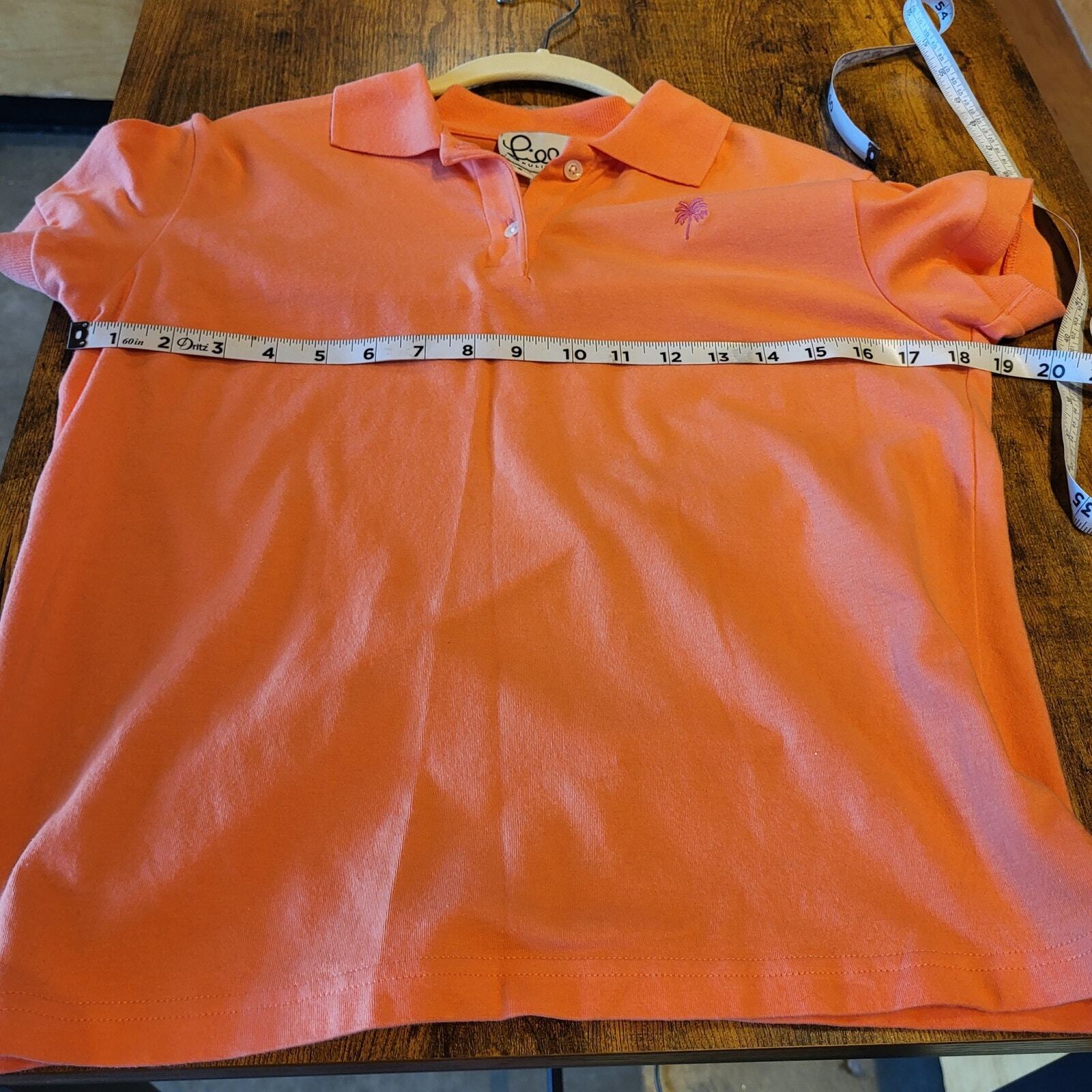 Lilly Pulitzer Peach Salmon Lilly Pulitzer Golf Polo Cotton Size Small 18" P2P