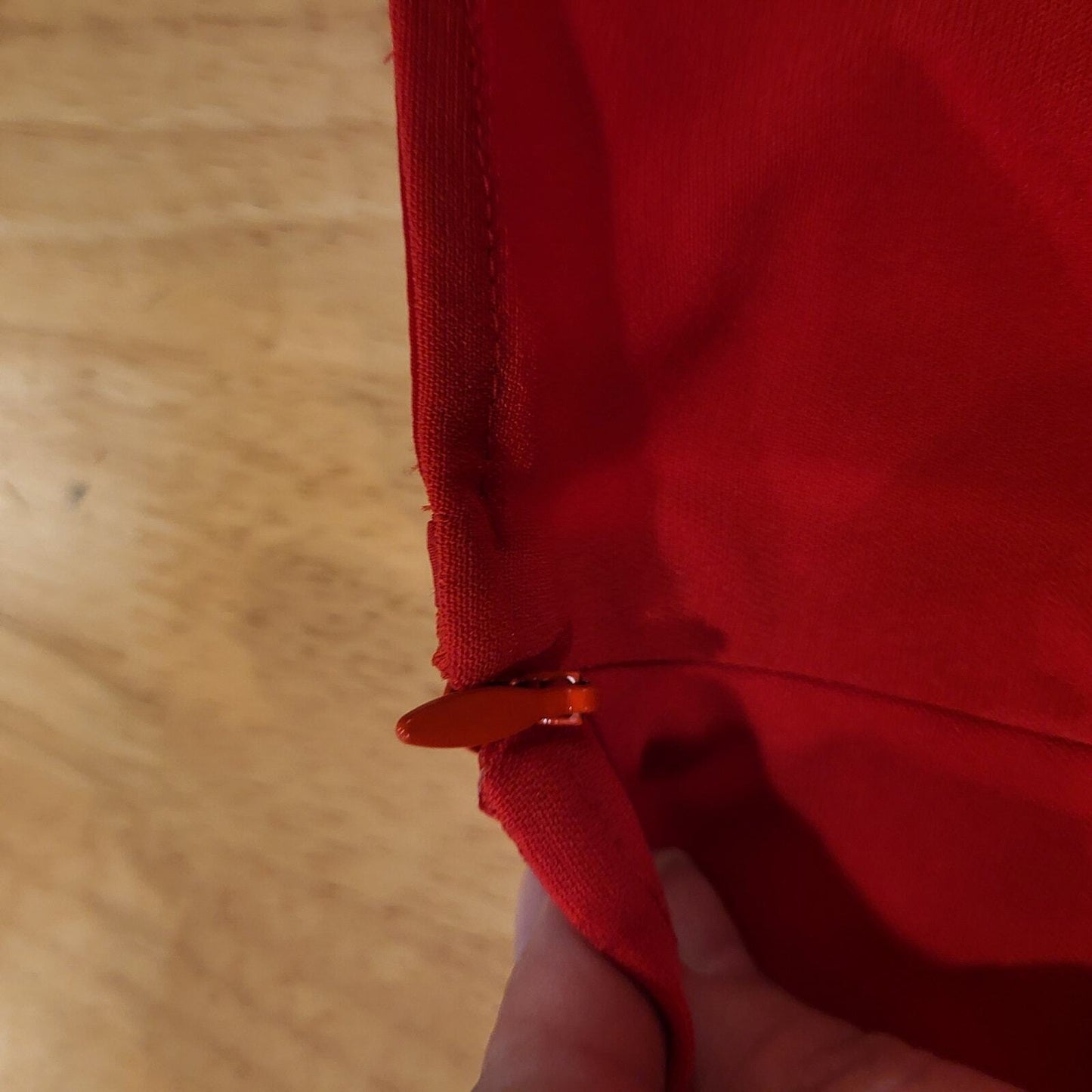 Red Doncaster size 8 Sleeveless Blouse Dart Detail  19" P2P 25" shoulder to hem