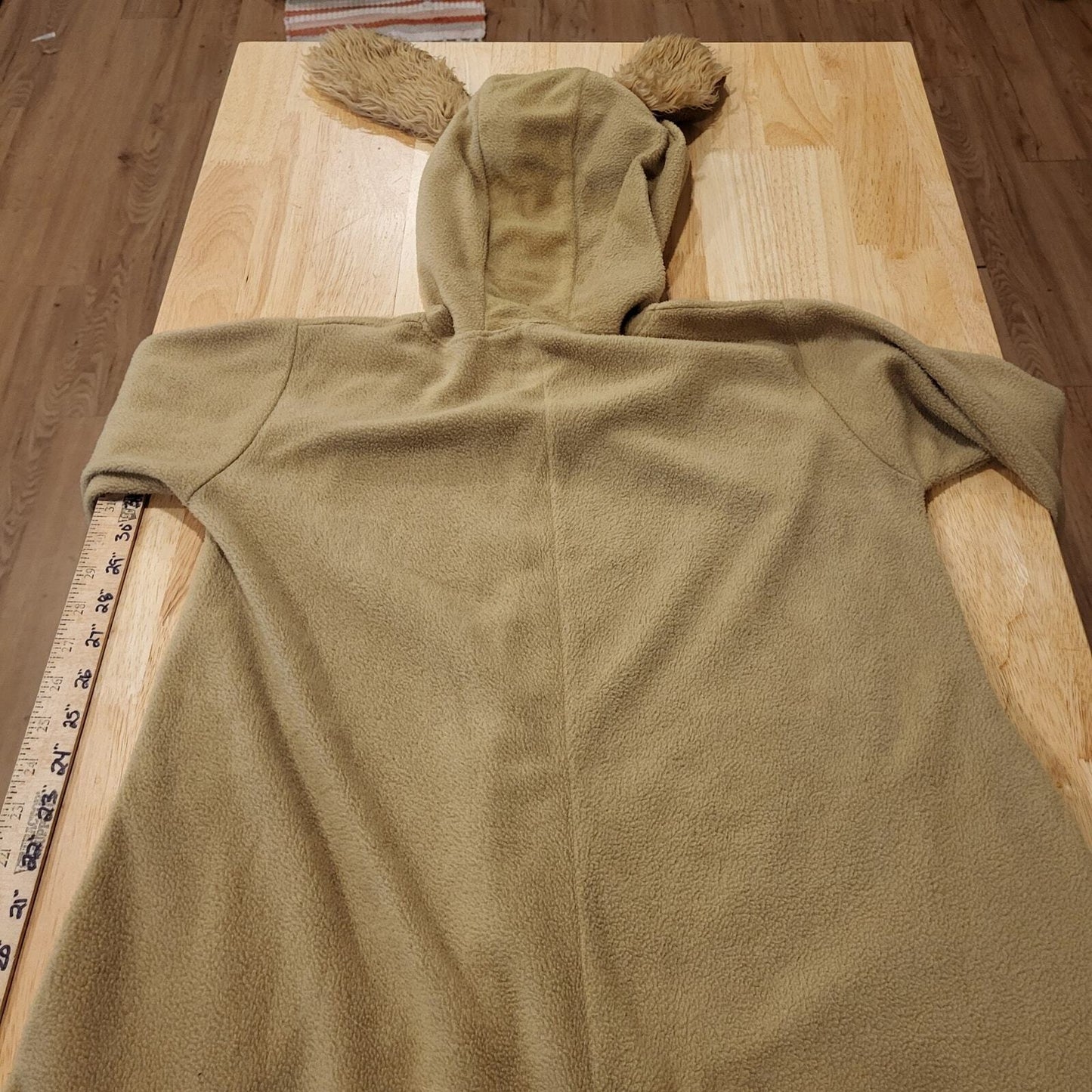 Fleece Dog One Piece Costume 19" Pit2pit Snap Pocket Tail 36" Shoulder to Hem 