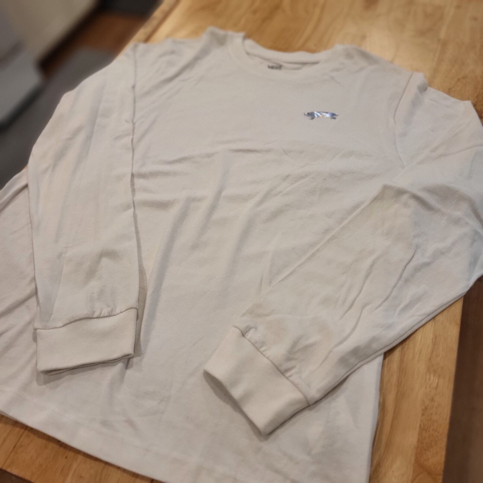 White long sleeve vans Tshirt holographic Print X Large 