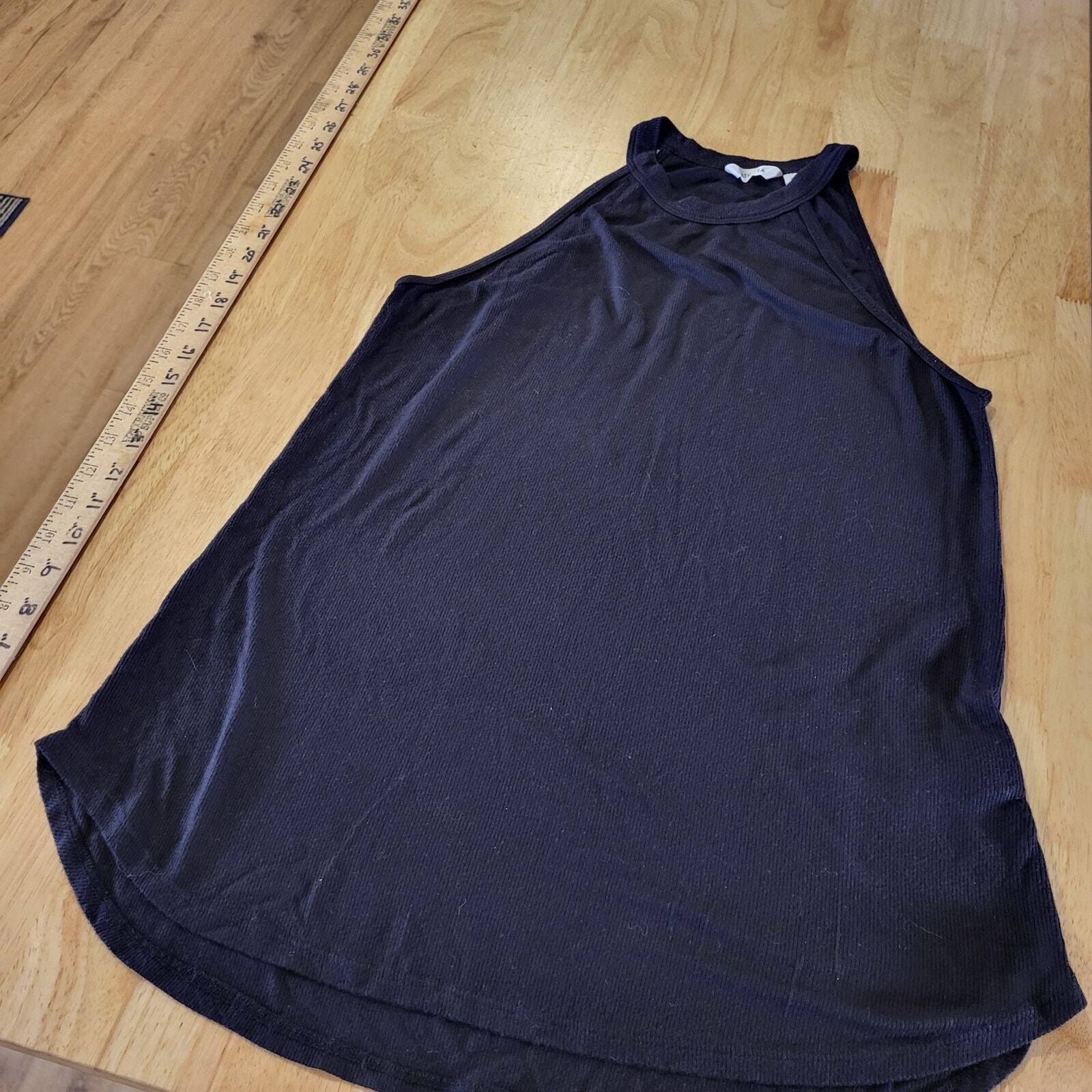 Athleta Black Knit Tank Medium cotton Stretch 