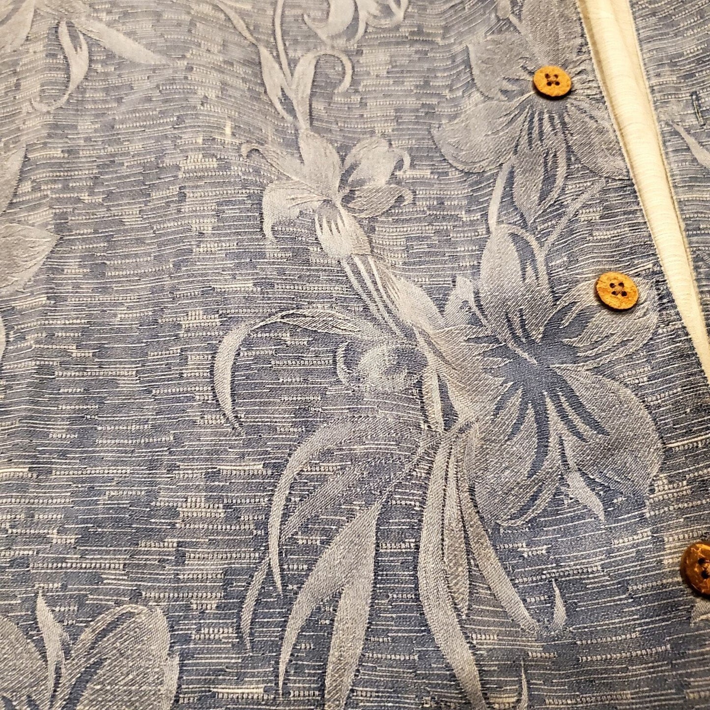 Blue Washable Silk Hawaiian Button Down XL Island Shores