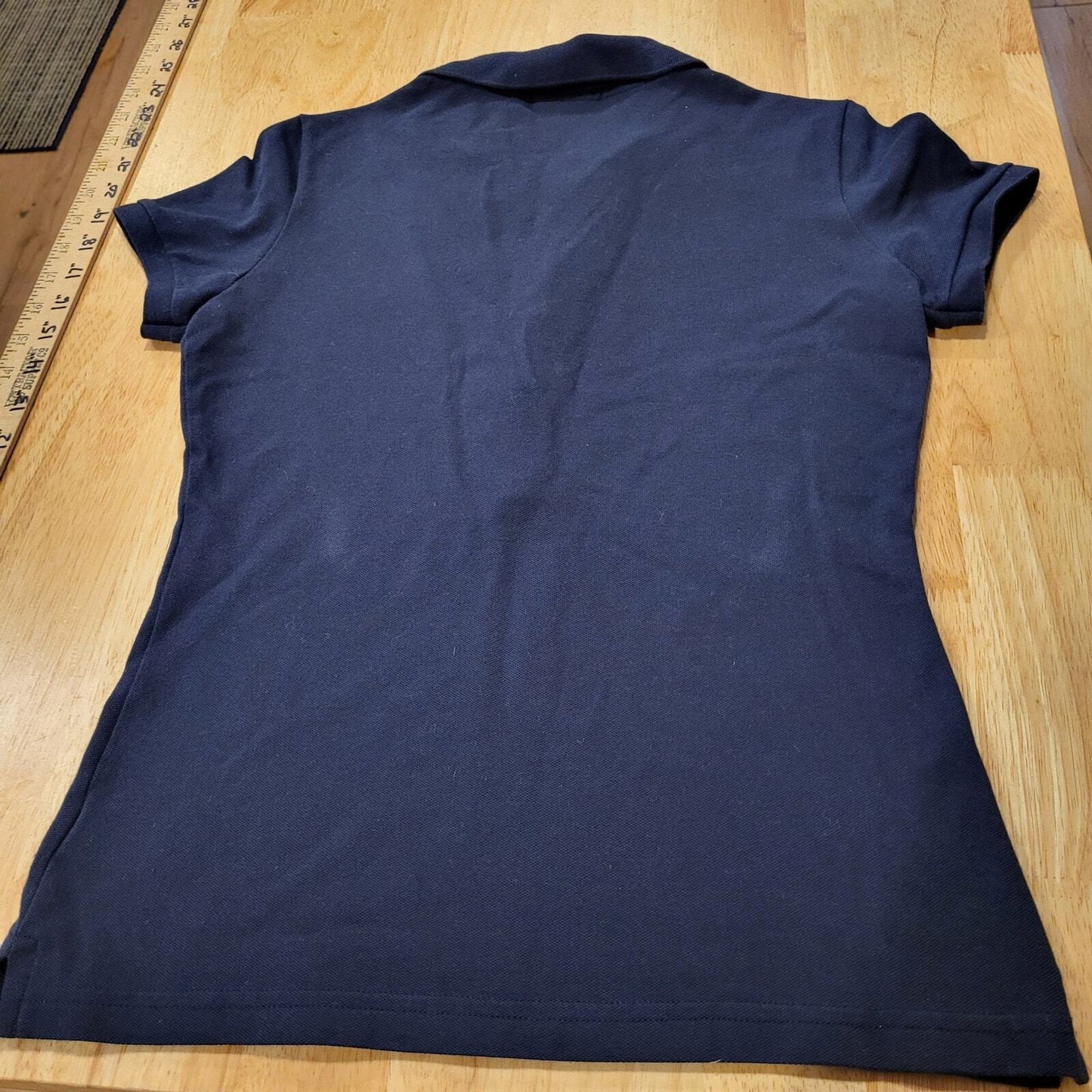 Navy Blue Lacoste Golf Polo Size 38 16" P2P (See Photo for Discoloration)
