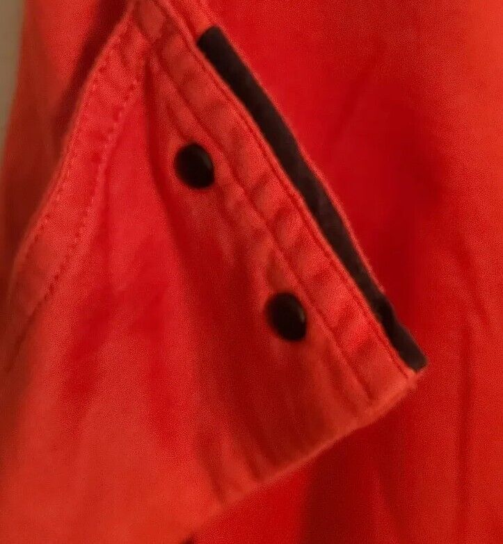 Jamie Sadock Golf Shirt Medium Red Short Sleeve Collar Detail Cuff Embellishment