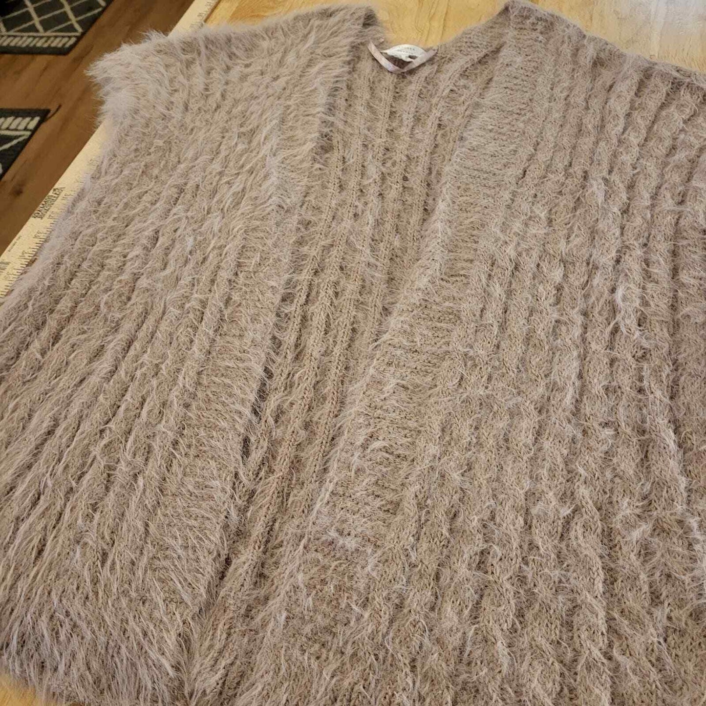 Lauren Conrad Pink Baletcore Fuzzy Sleeveless Cardigan 1 Size