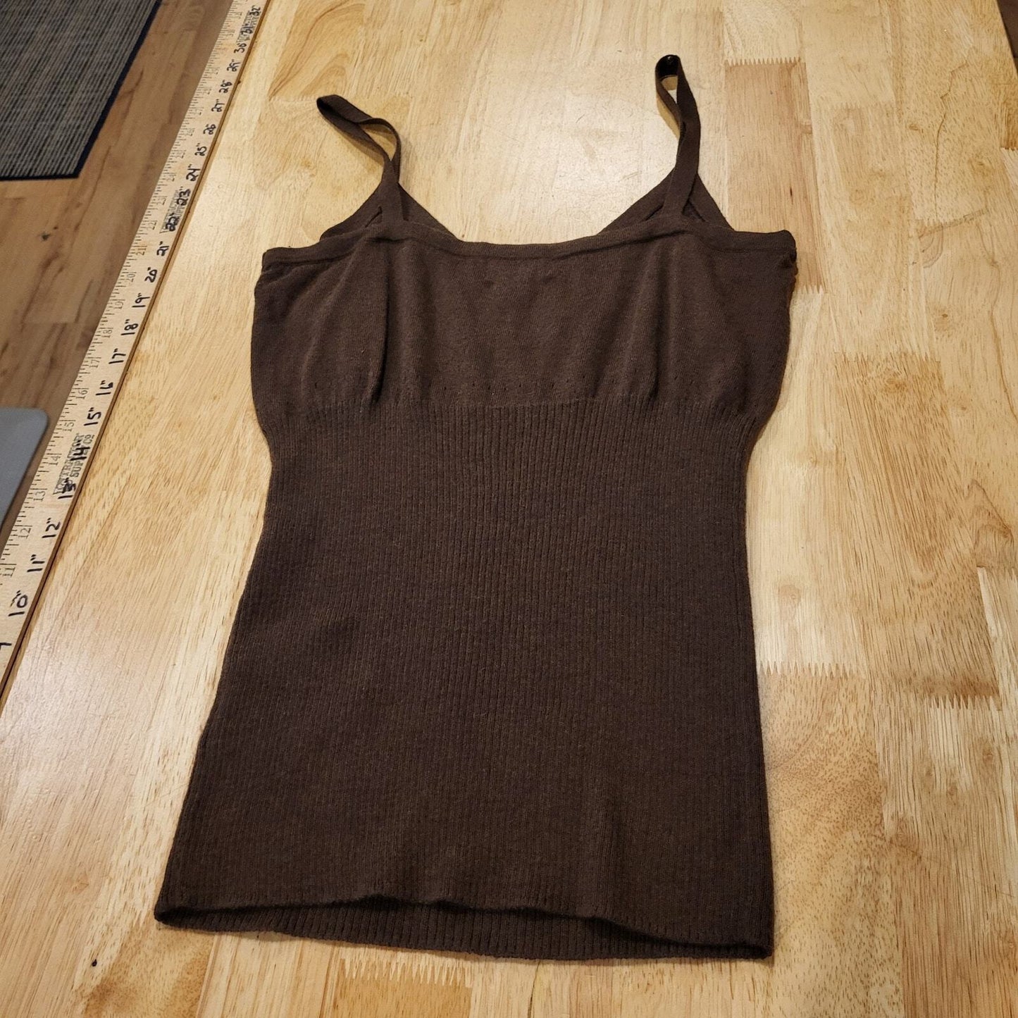 Lilly Pulitzer Brown knit sweater tank x-small 70% Cotton 20% Cashmere 10 Silk