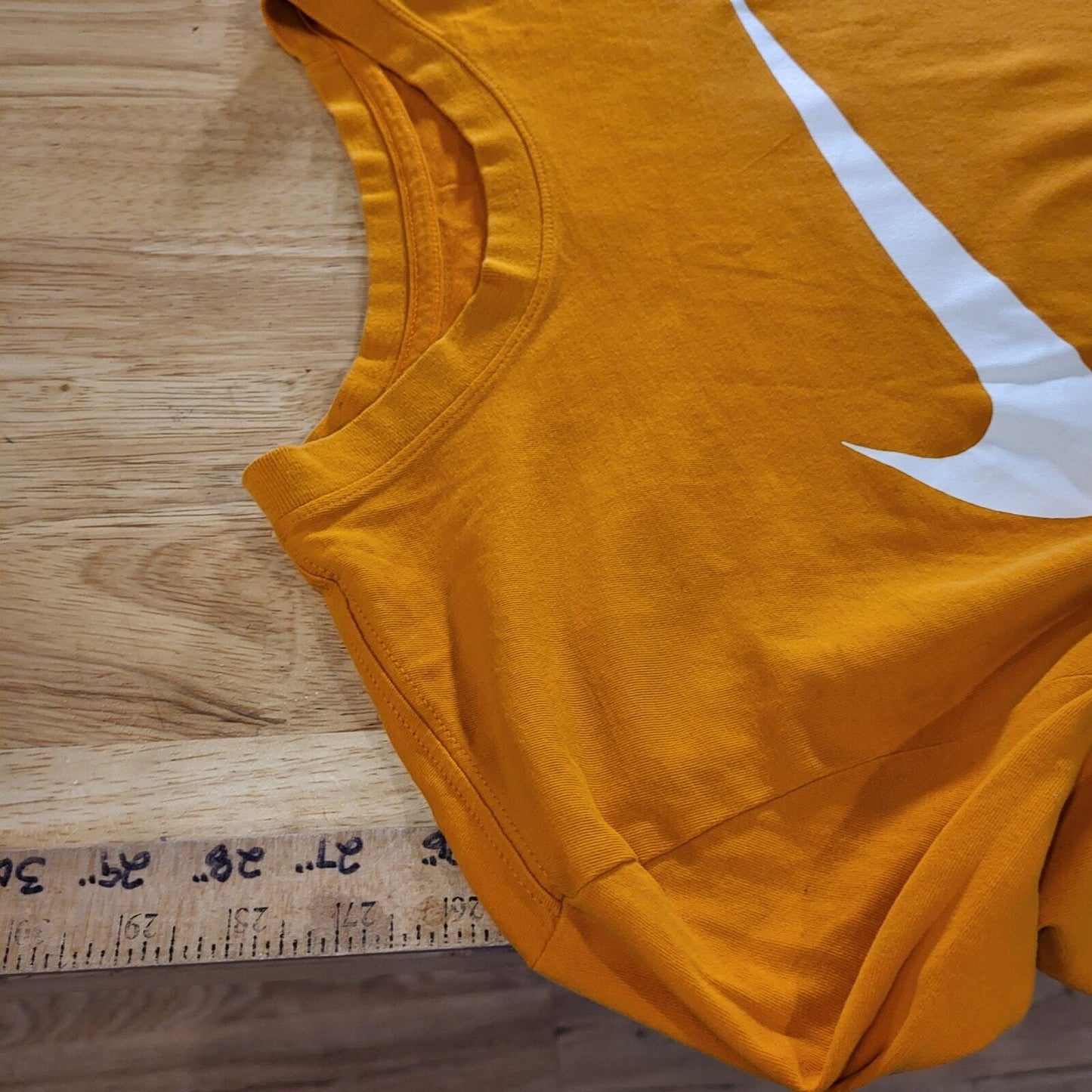 The Nike Tee Dry Fit Orange Long Sleeve Jersey T-shirt Large 21" Pit 2 Pit