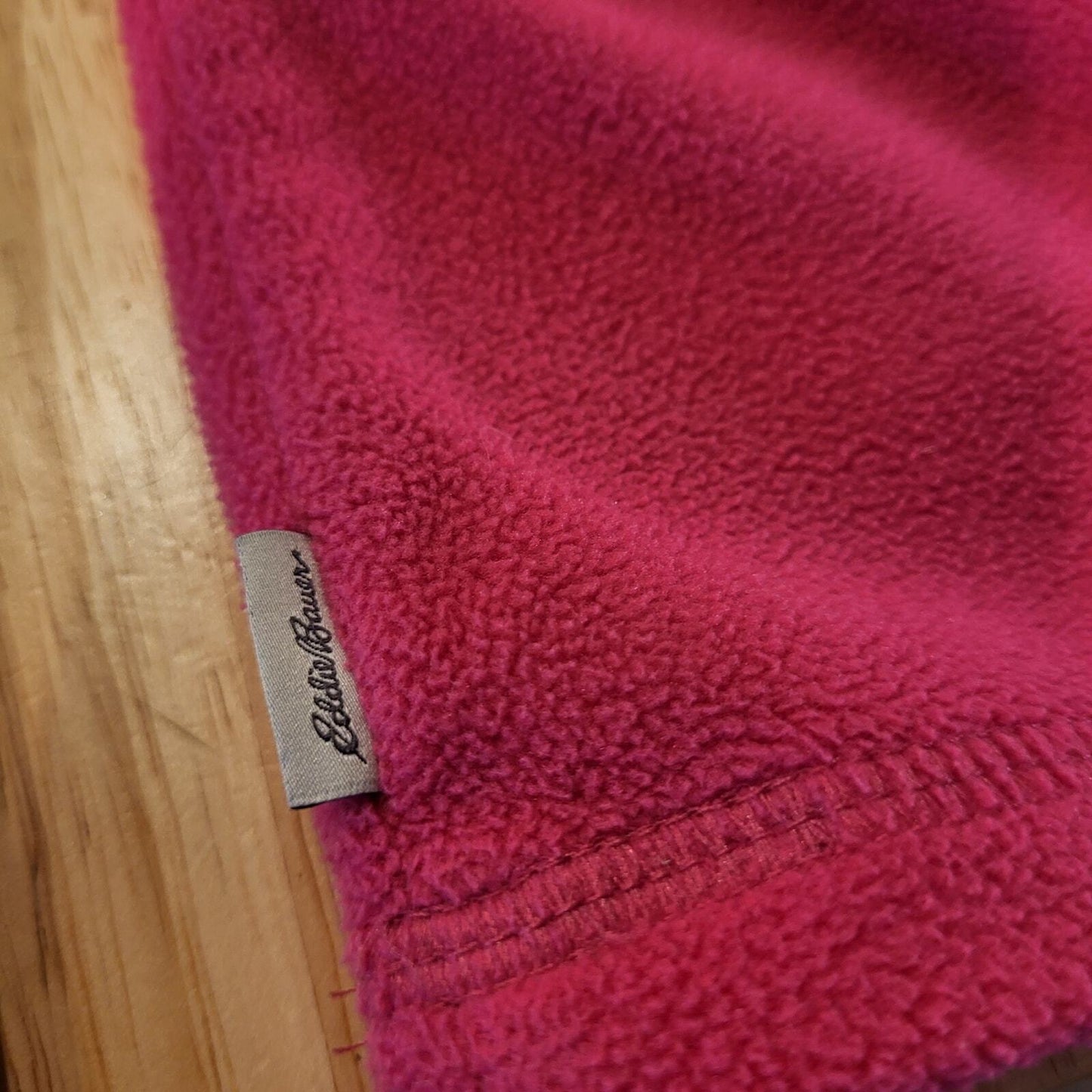 Eddie Bauer Pink Fleece 1/4 Zip Long Sleeve Pullover Tall Medium
