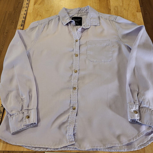 American Eagle Outfitters Light Lavender Purple Lyocell Button Down Collared Med