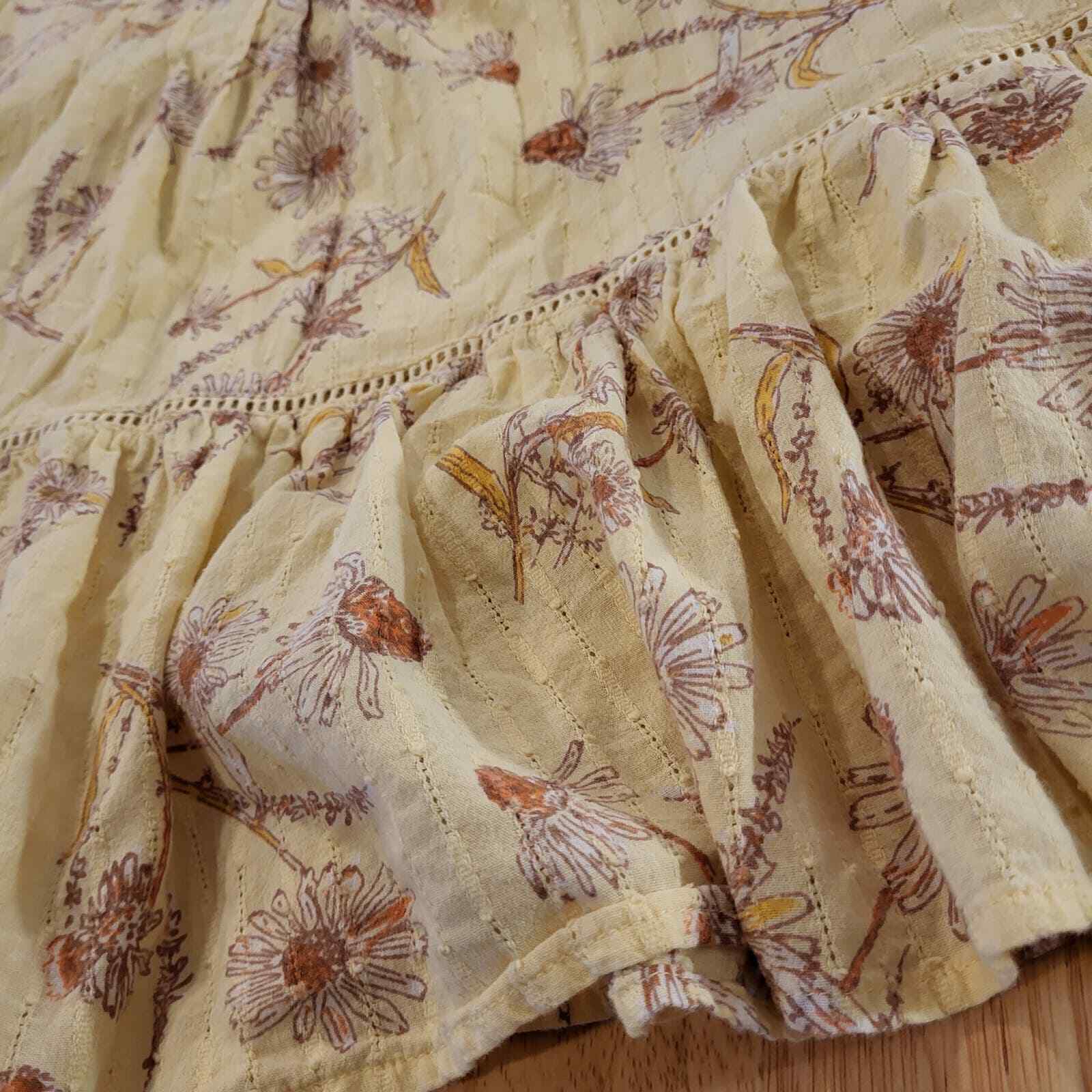 Yellow Urban Outfitters Floral Spaghetti Strap Dress Short