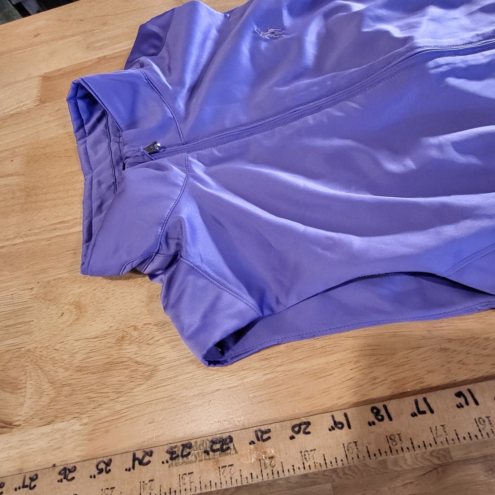 Purple Ralph Lauren Golf Zip Vest XL Pockets Breathable 22" P2P 22" Long