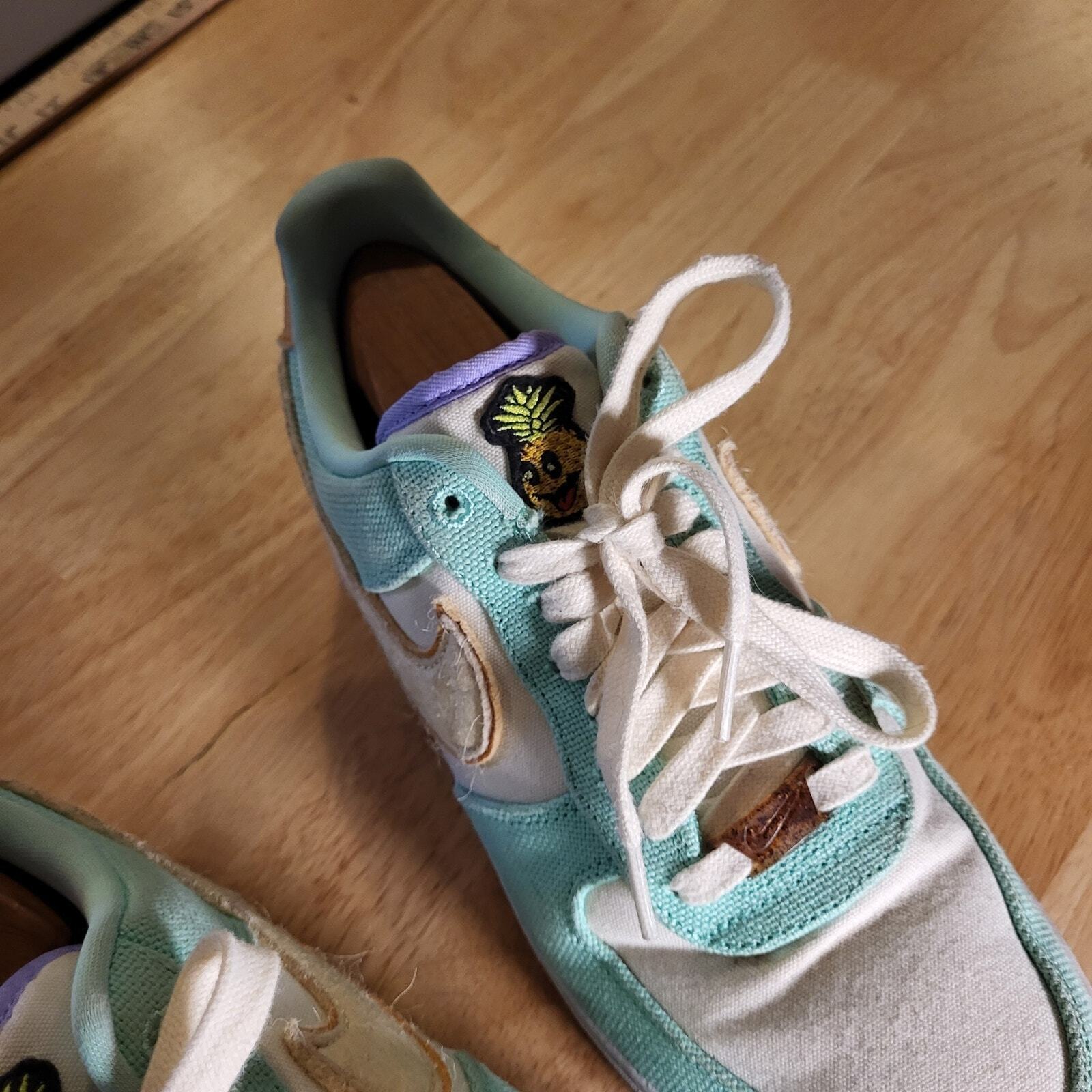 Nike Air Force 1 '07 LX Green Glow/Coconut Milk Women's Sz 10 Happy Pineapple 