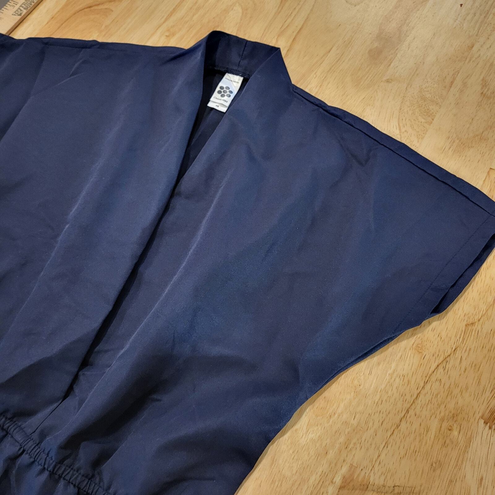 American Apparel Navy Blue XS Classic Girl Dress Cap Sleeve V Neck Mini