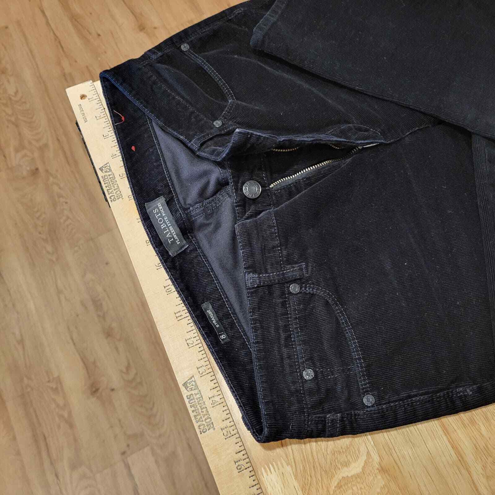 Talbots Flawless Five Pocket Straight 8 Black Jeans Denim 31" Waist
