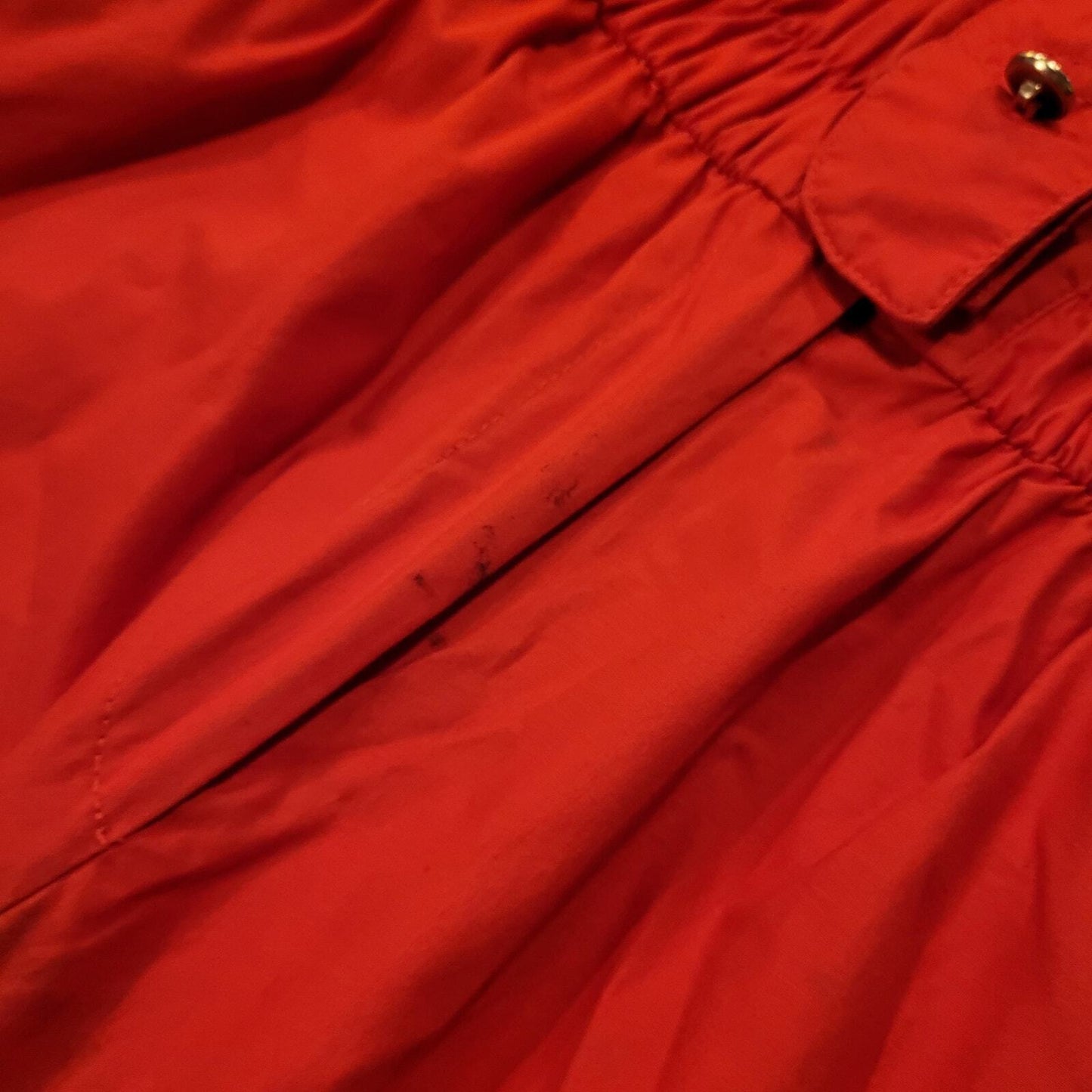 Vintage Red Saint Germain Paris Jumpsuit Elastic Waist Zip 28"-38" Waist