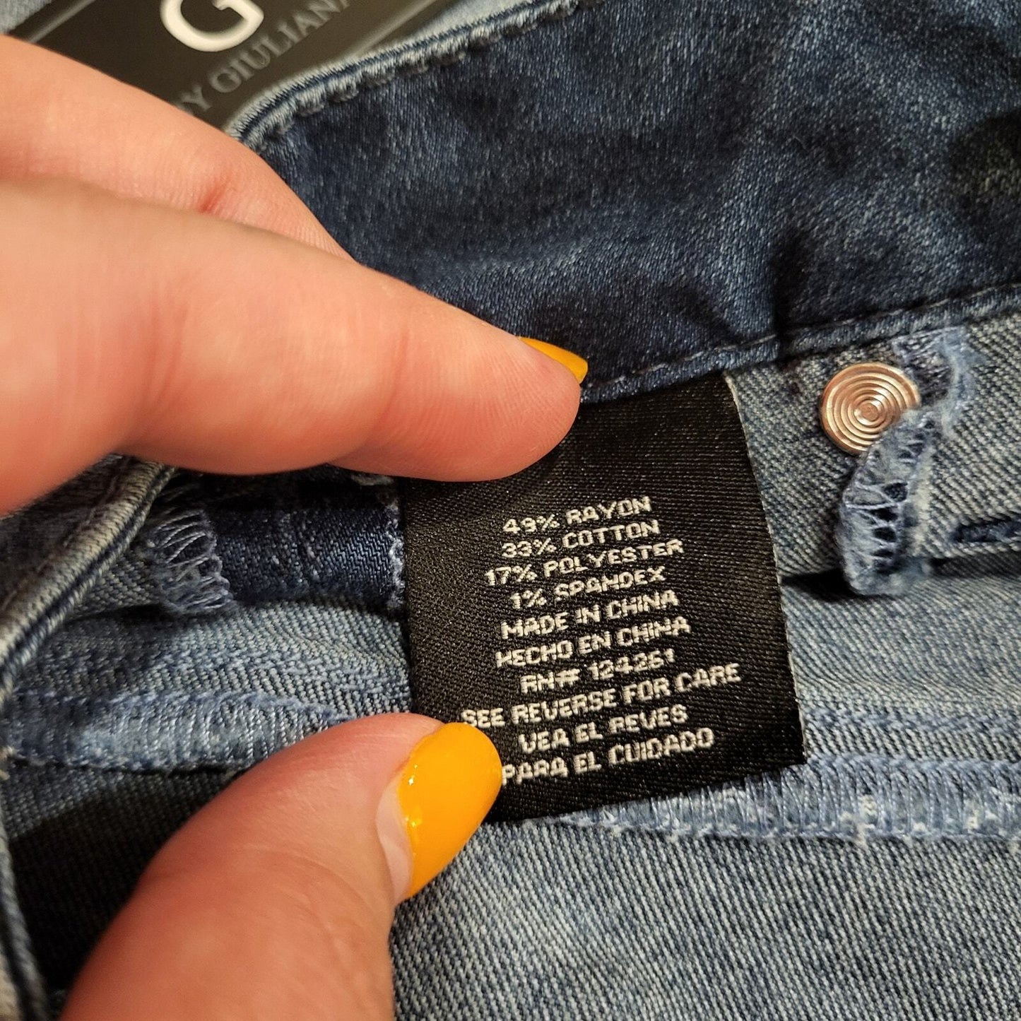NWT G By Giuliana Denim Jeans Medium Wash Rayon Cotton Blend Small 28" Waist