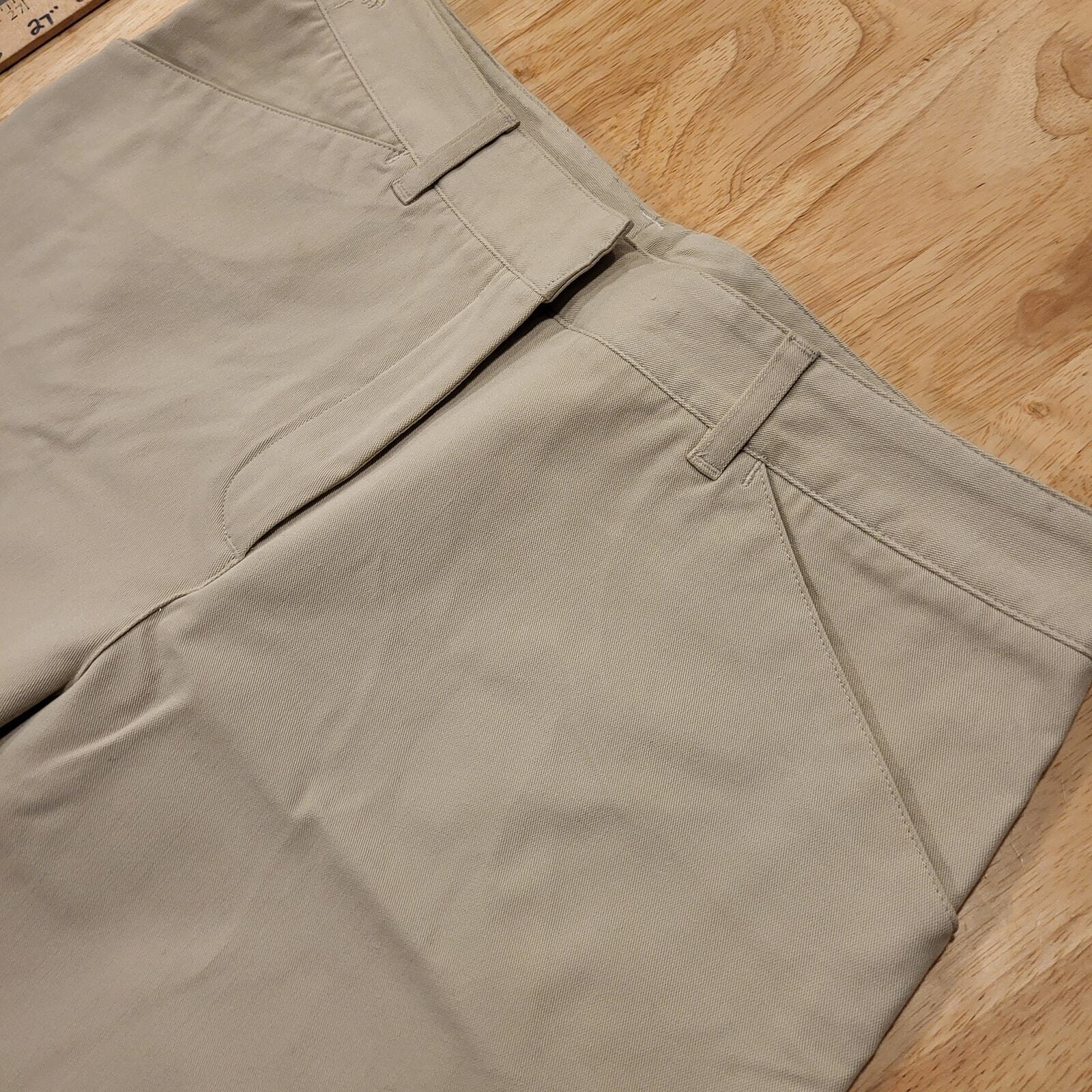 Lilly Pulitzer Size 8 Cotton Blend Khaki 32" Waist Cropped