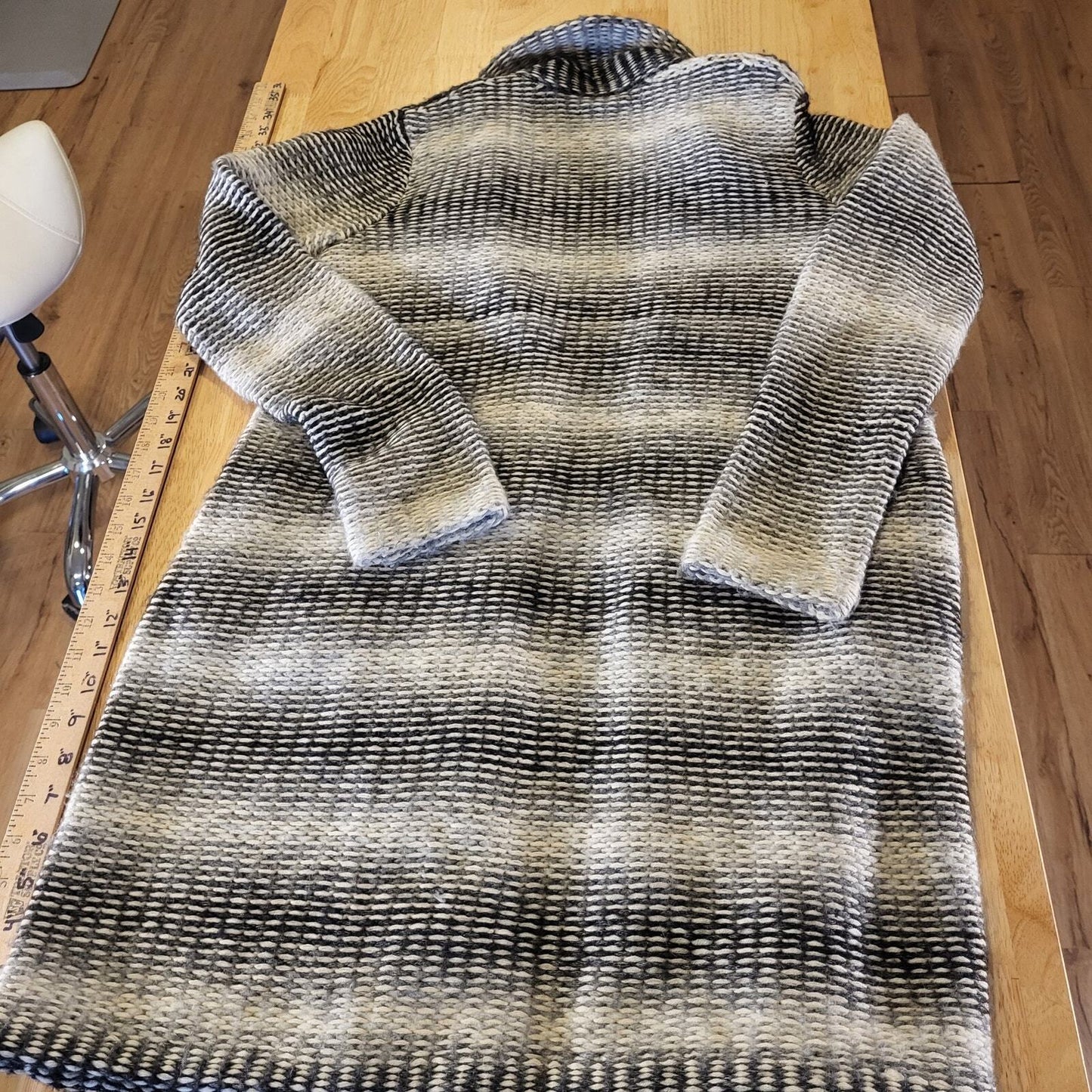 Lucky Brand Knit Trench Sweater Medium 18" Pit to Pit  32" long