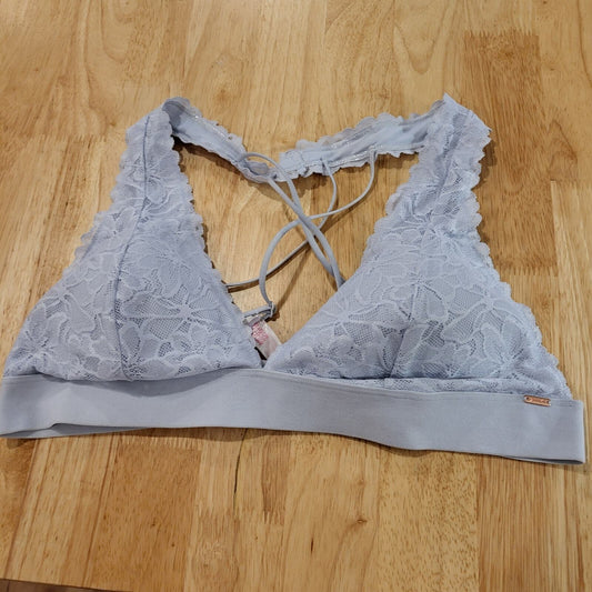 New W/O Tags Blue lace Pink Victoria's Secret bralette strappy back XL