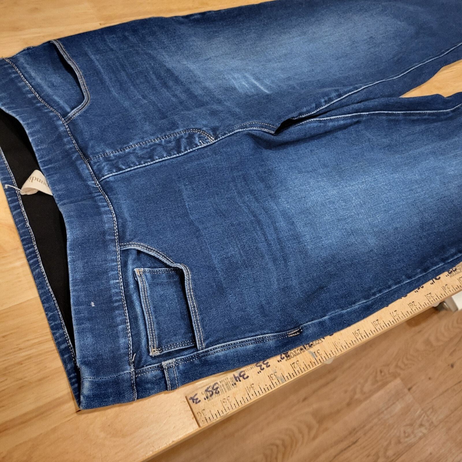 Soft Surroundings Large Denim Comfort Waist Stretch Straight Leg Jeans