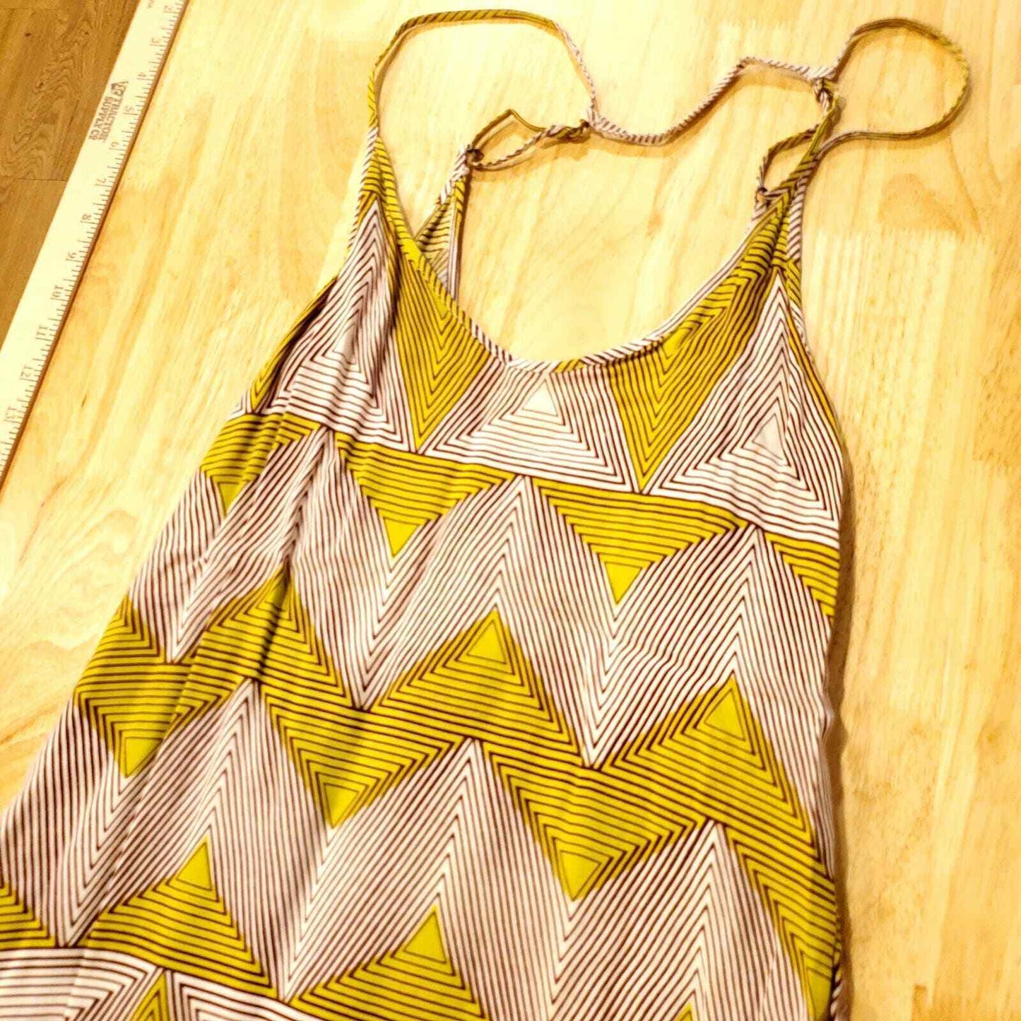 Billabong Geometric Print Spaghetti Strap Dress Hi-Low