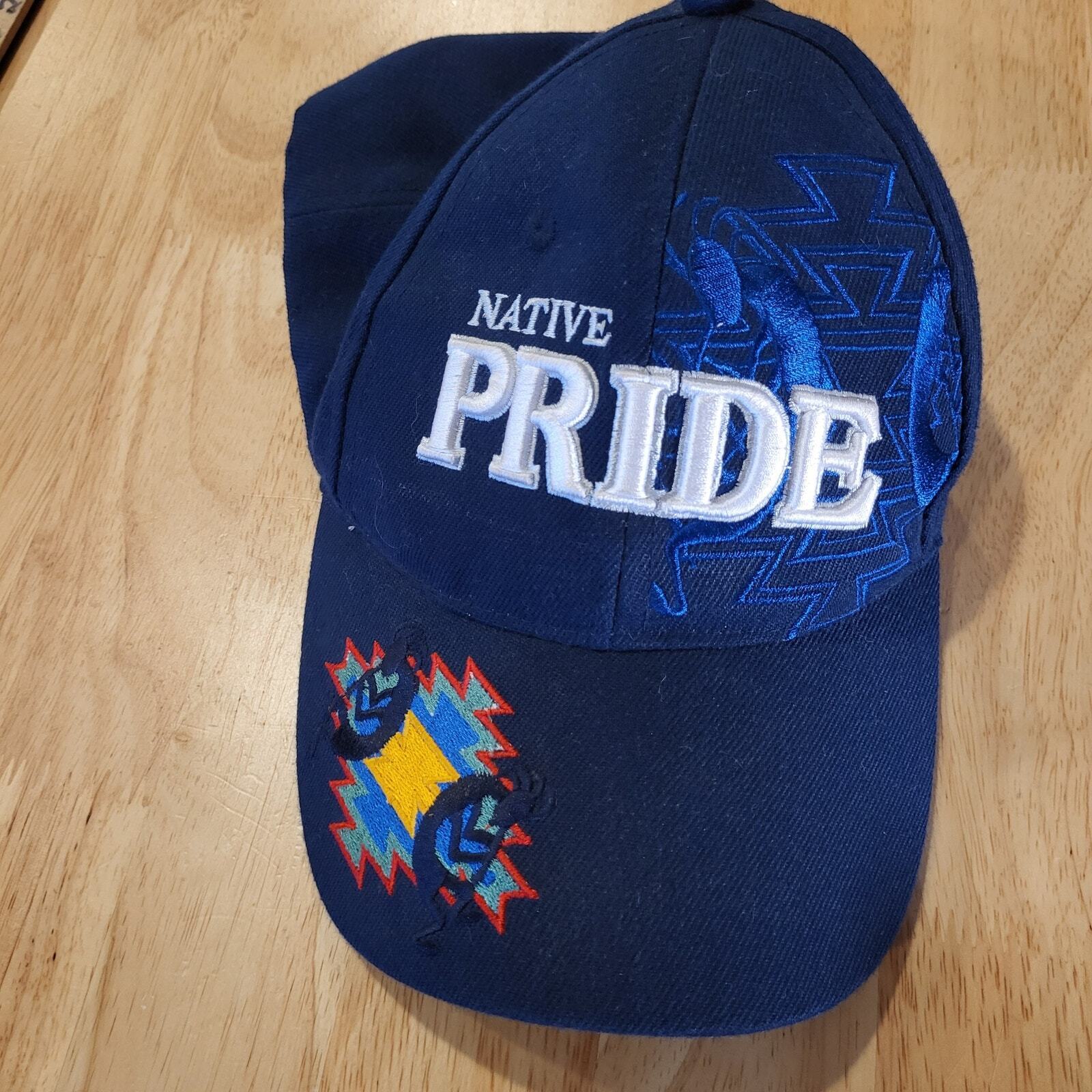 Native Pride Blue Adjustable Embroidered Baseball Hat 