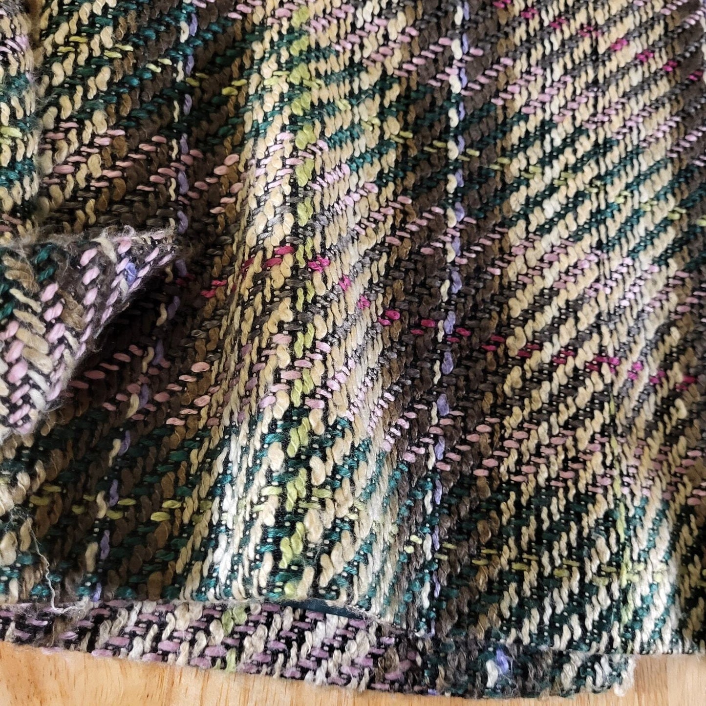 Kasper Pink & Green Tweed Coat 23" Long 19" P2P Pockets Super Cute