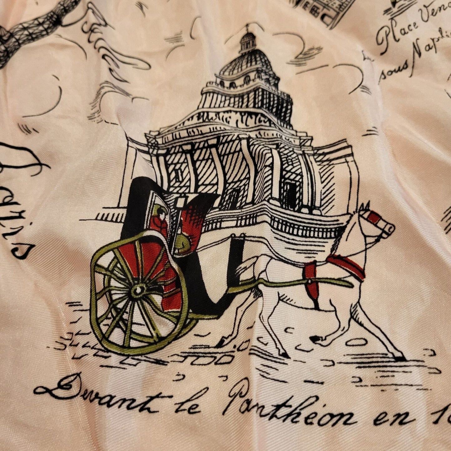 Pink Paris landmarks scarf 20"x20"
