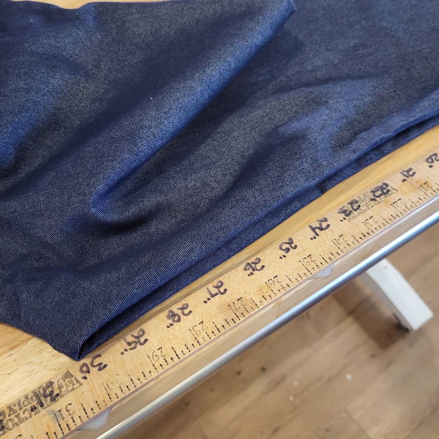 Express Stretch Blue Sailor Pants Wide Let Button Pocket 9/10 Denim 30" Waist